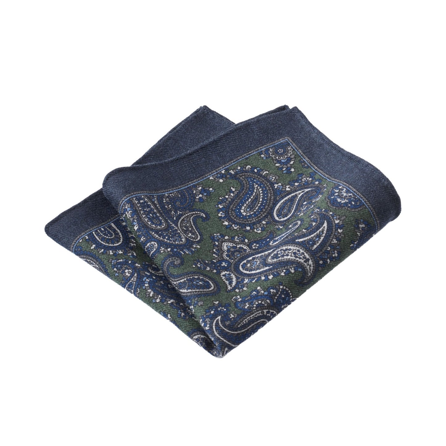 Cesare Attolini Paisley-Print Wool Pocket Square - SARTALE