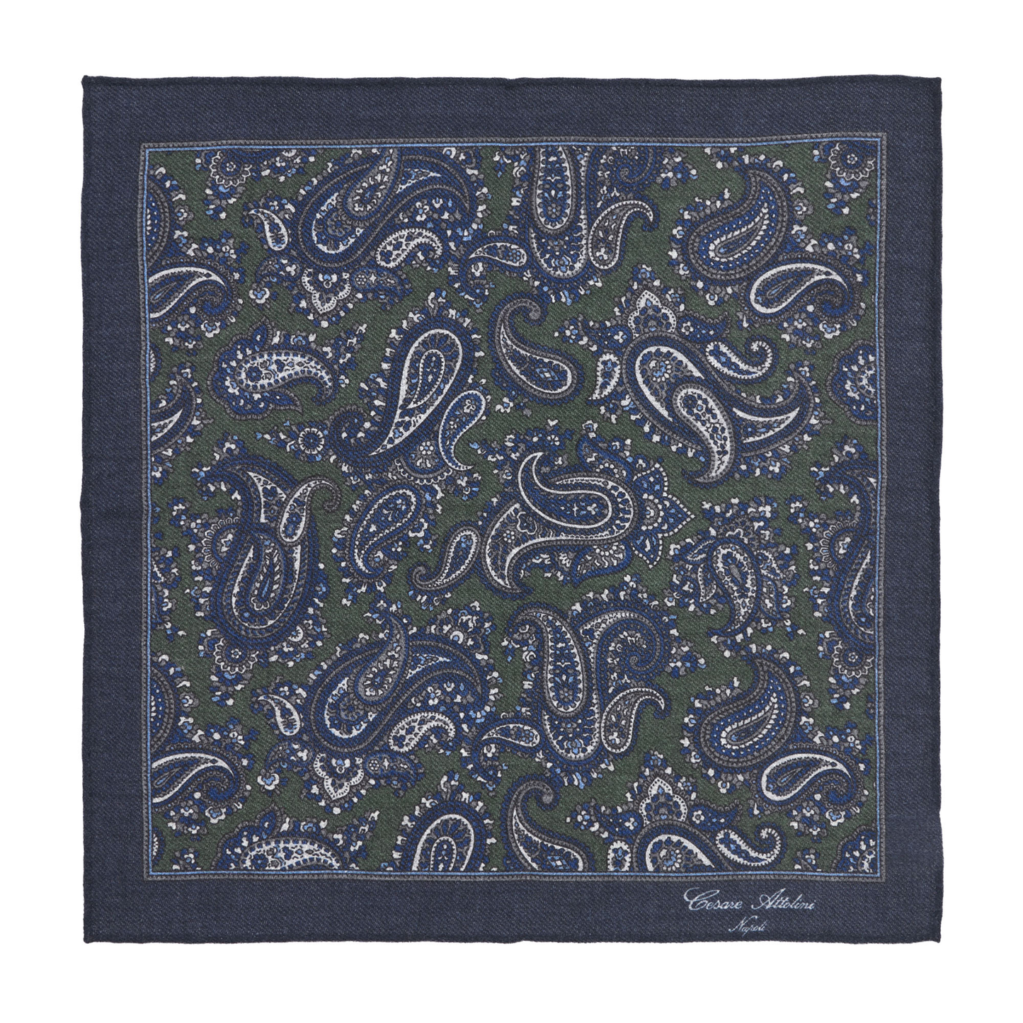 Cesare Attolini Paisley-Print Wool Pocket Square - SARTALE