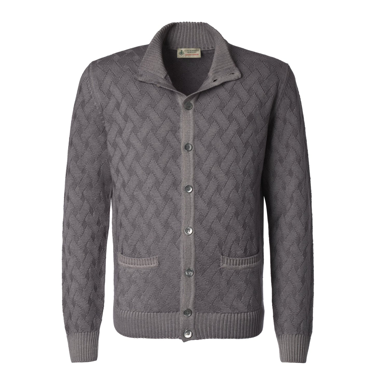 Luigi Borrelli Virgin Wool Cardigan in Grey - SARTALE