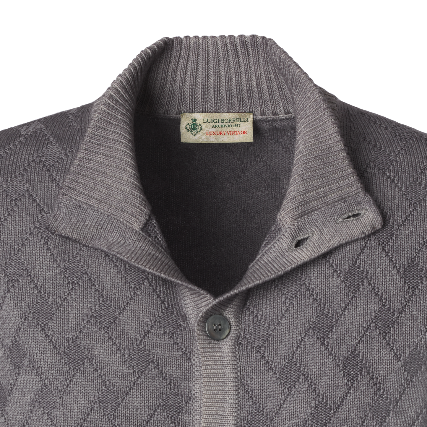 Luigi Borrelli Virgin Wool Cardigan in Grey - SARTALE