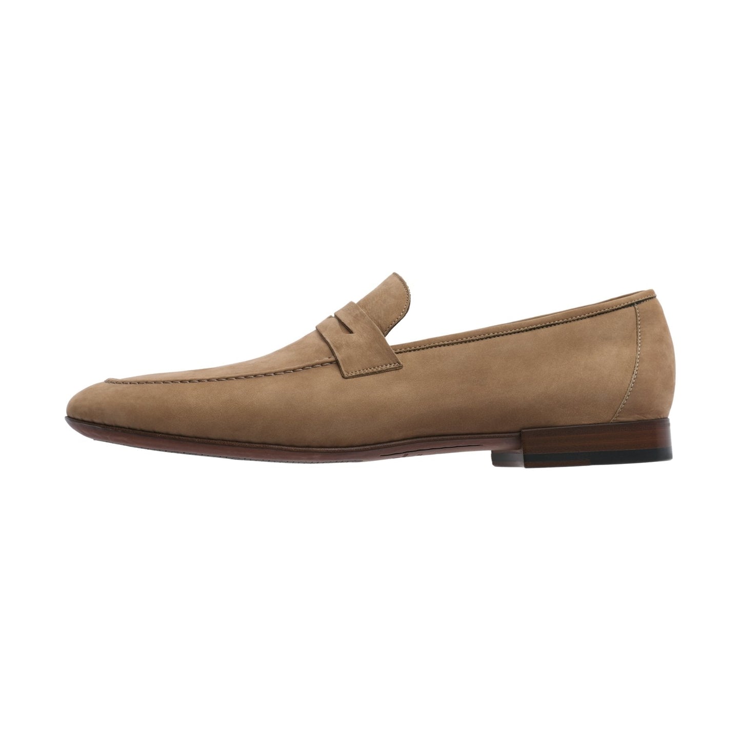 Loro Piana Flex and Walk Nabuk Penny Loafer in Brown - SARTALE