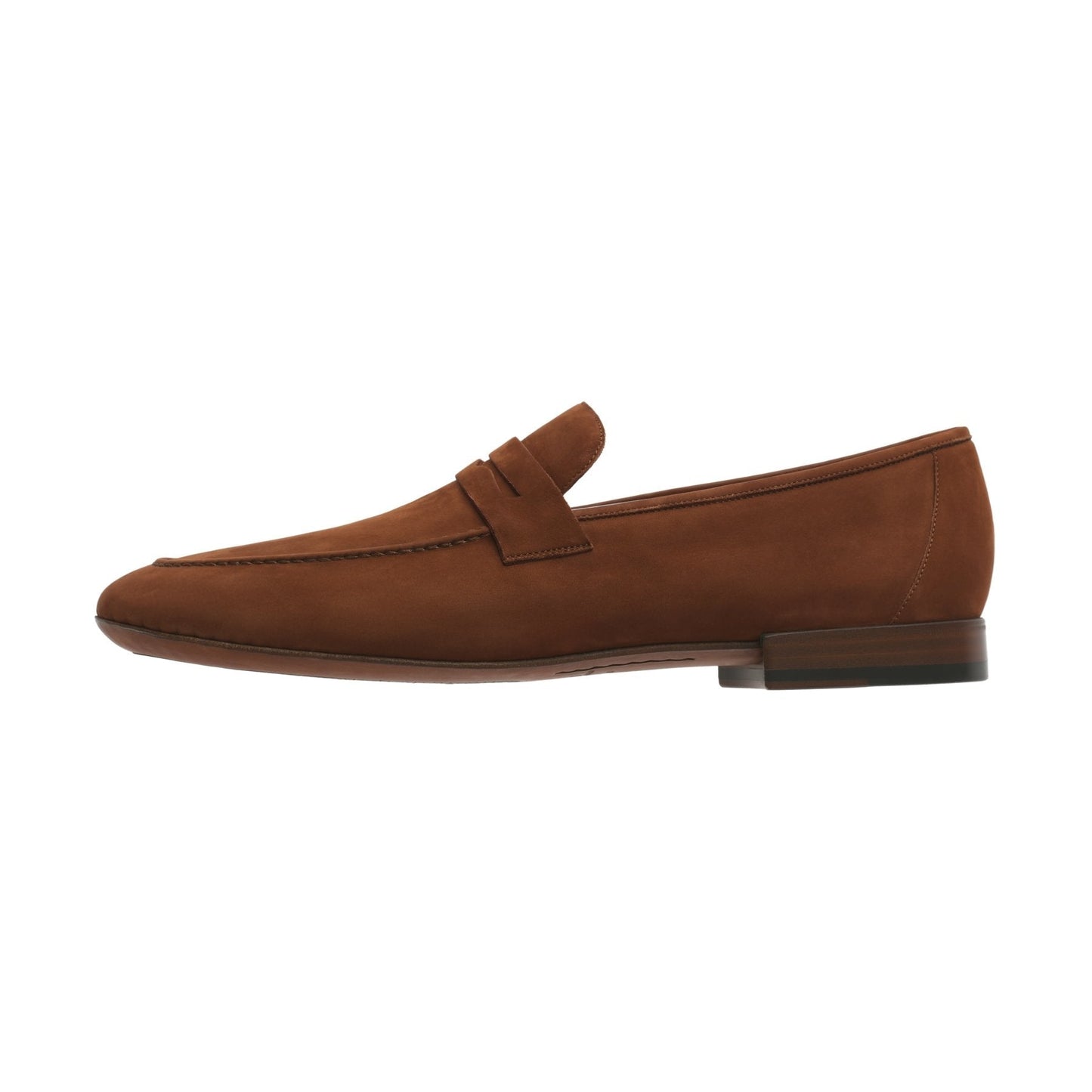 Loro Piana Flex and Walk Nabuk Penny Loafer in Cinnamon Brown - SARTALE