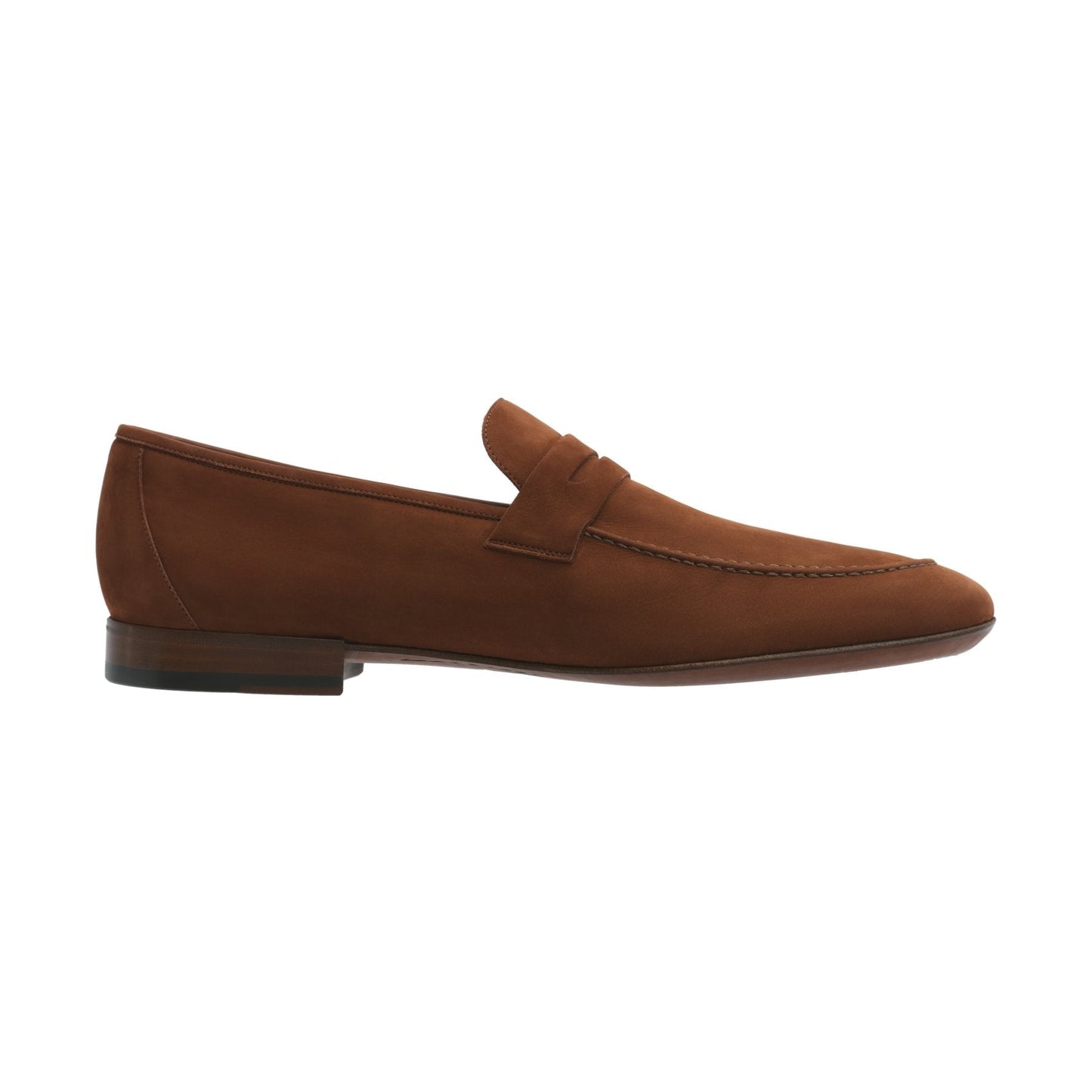 Loro Piana Flex and Walk Nabuk Penny Loafer in Cinnamon Brown - SARTALE