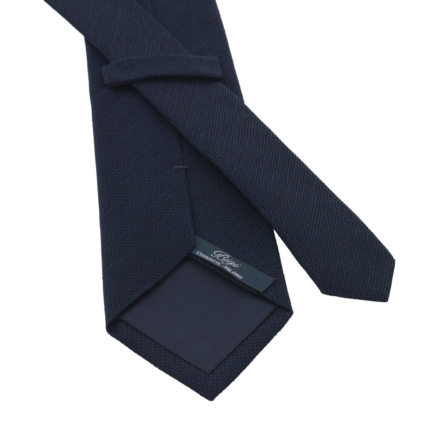 Grenadine Lined Silk Blend Tie in Solid Blue