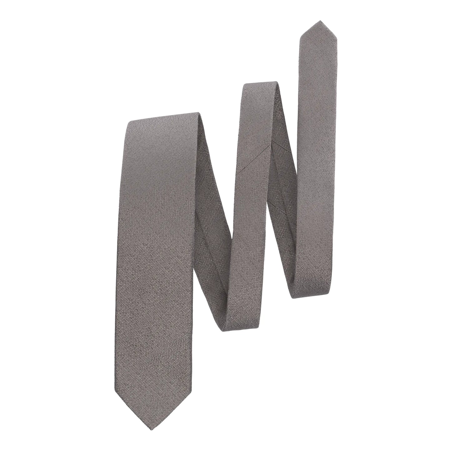 Silver Grey Woven Silk Tie