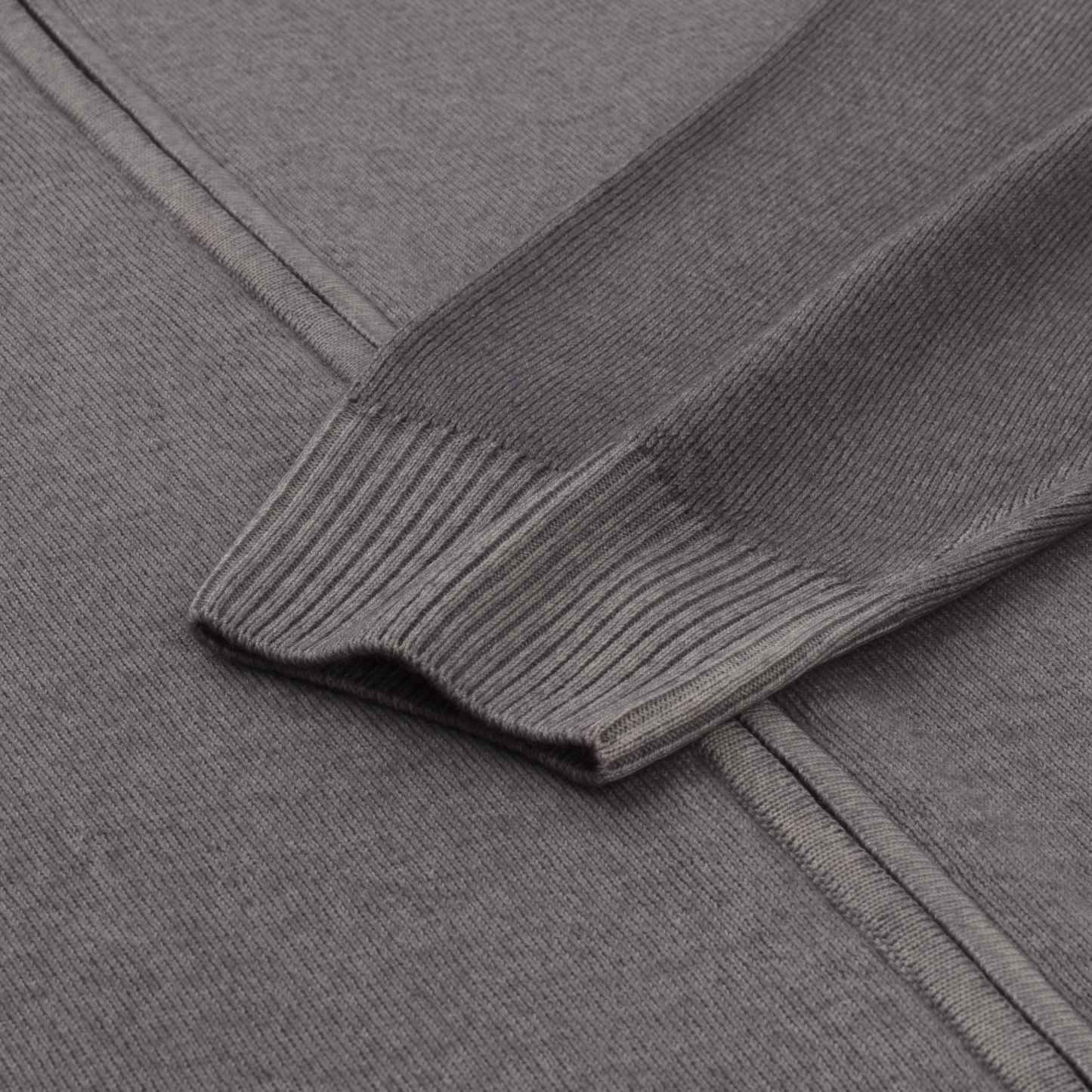 Luigi Borrelli Virgin Wool Zip-Up Bomber Sweater in Grey - SARTALE