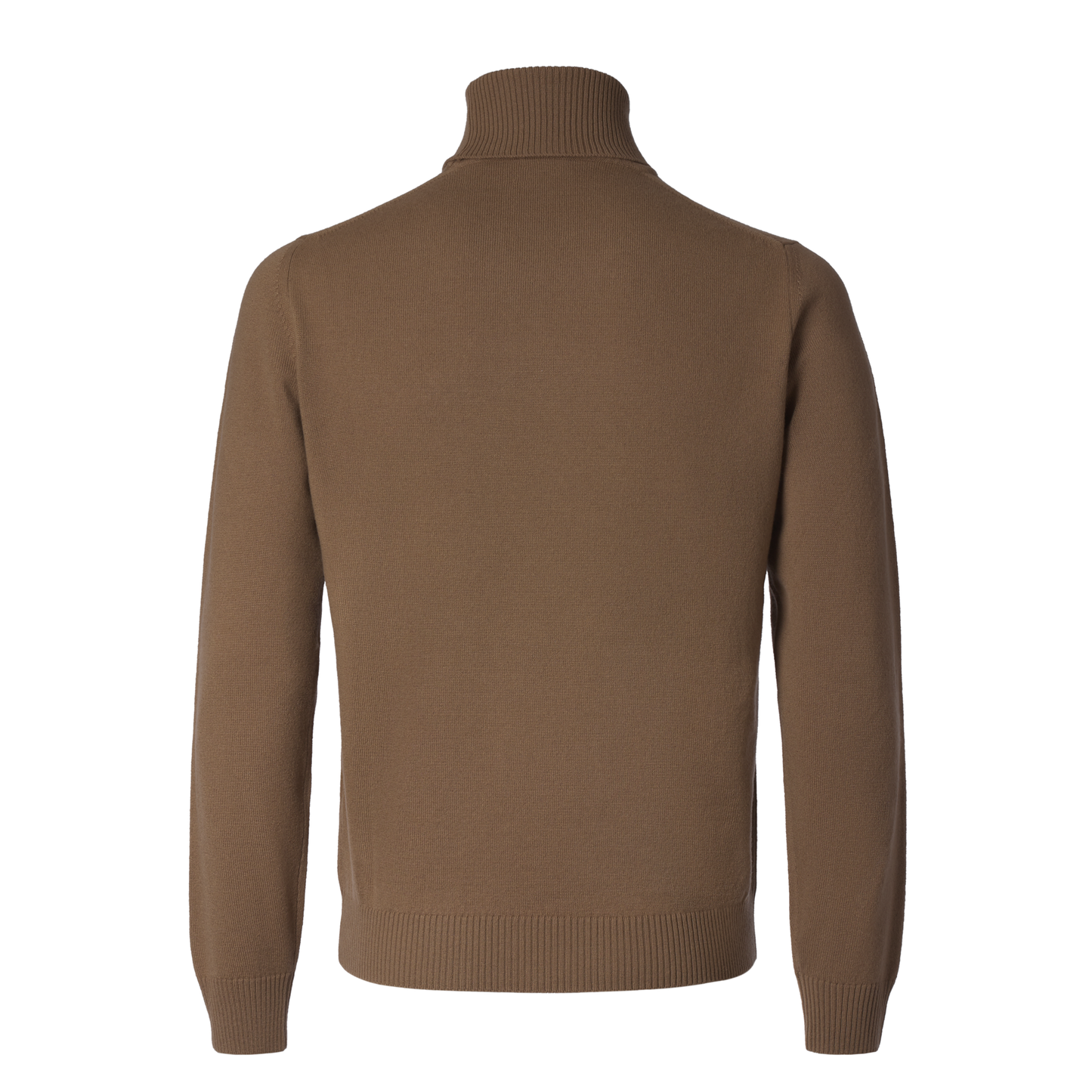 Luigi Borrelli Turtleneck Virgin Wool and Cashmere-Blend Sweater in Light Brown - SARTALE