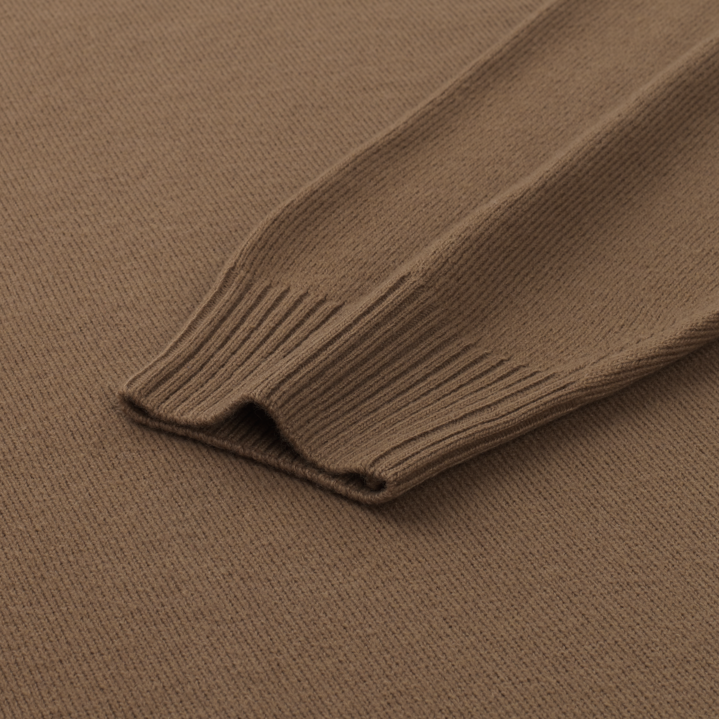 Luigi Borrelli Turtleneck Virgin Wool and Cashmere-Blend Sweater in Light Brown - SARTALE