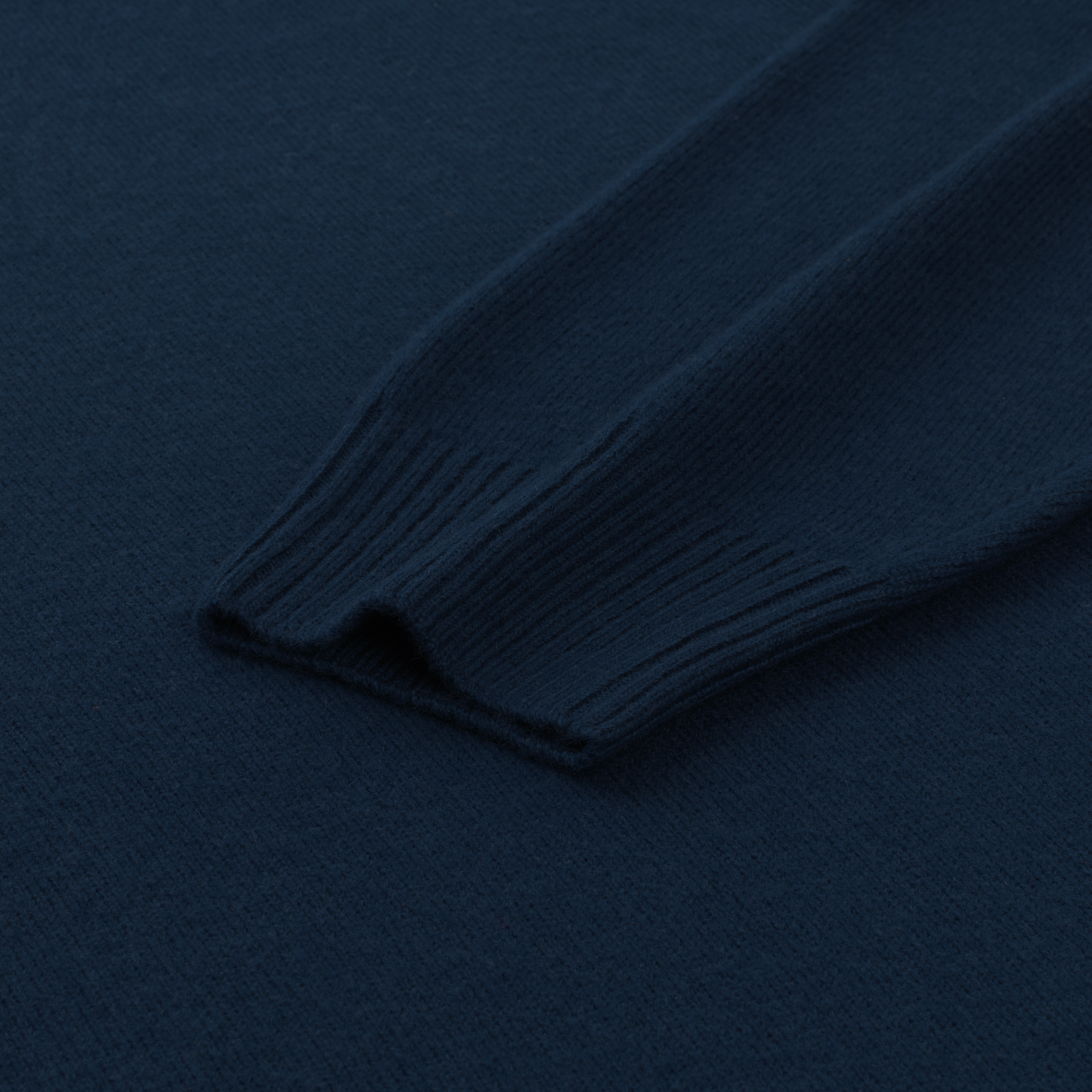 Luigi Borrelli Turtleneck Virgin Wool and Cashmere-Blend Sweater in Navy Blue - SARTALE