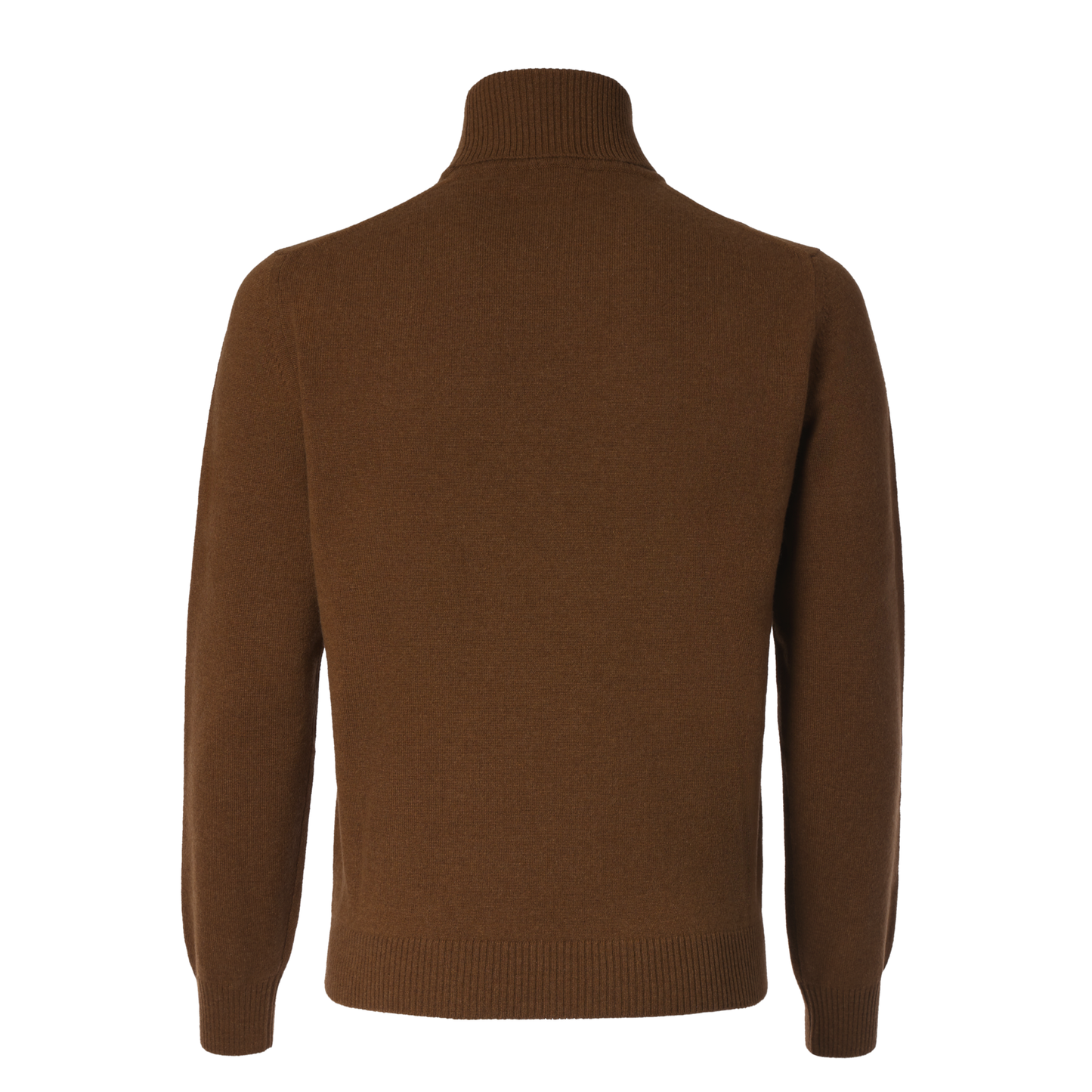 Luigi Borrelli Turtleneck Virgin Wool and Cashmere-Blend Sweater in Brown - SARTALE