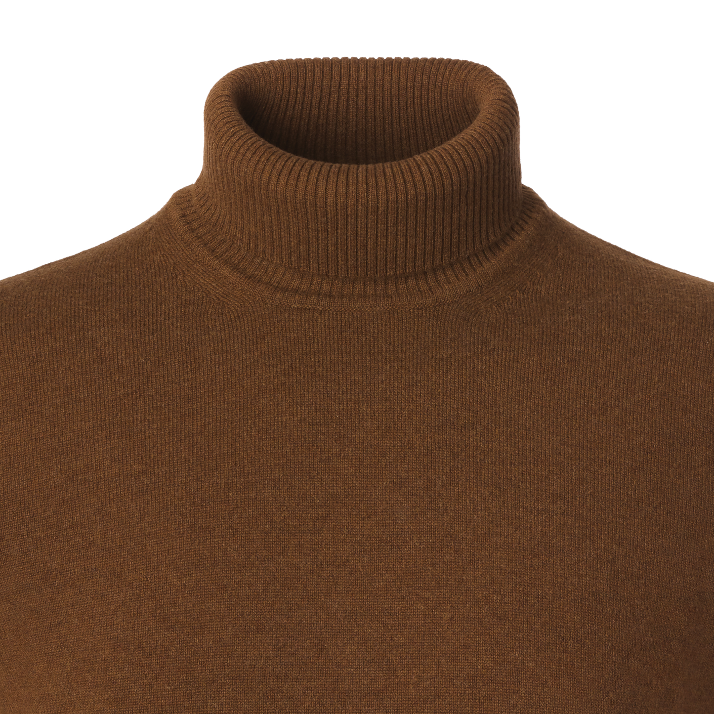 Luigi Borrelli Turtleneck Virgin Wool and Cashmere-Blend Sweater in Brown - SARTALE