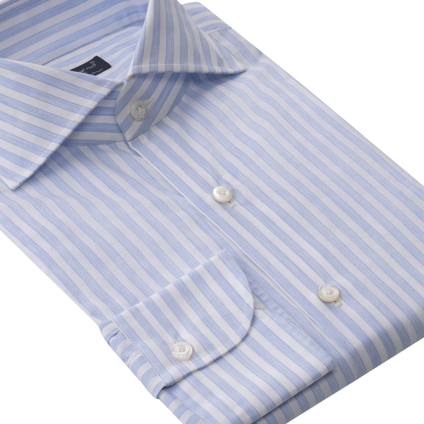 Finamore Striped Classic Napoli Shirt in Light Blue - SARTALE