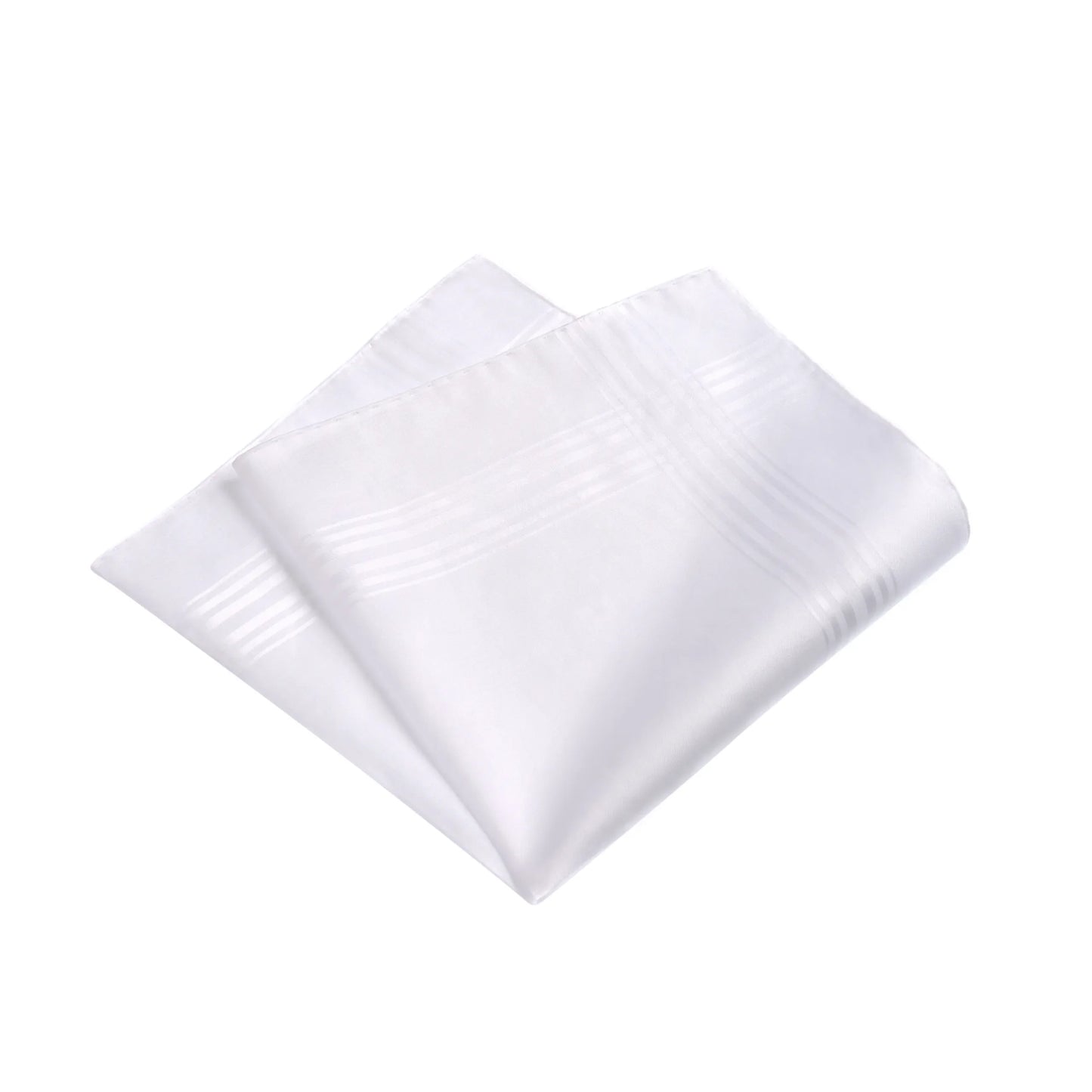 Cotton Pocket Square in White