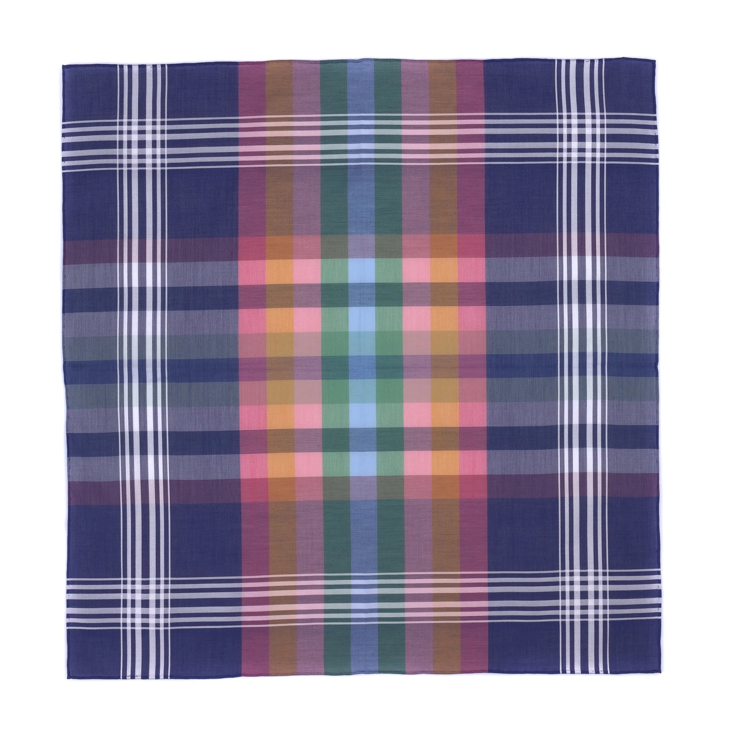 Checked Multicolor Cotton Pocket Square