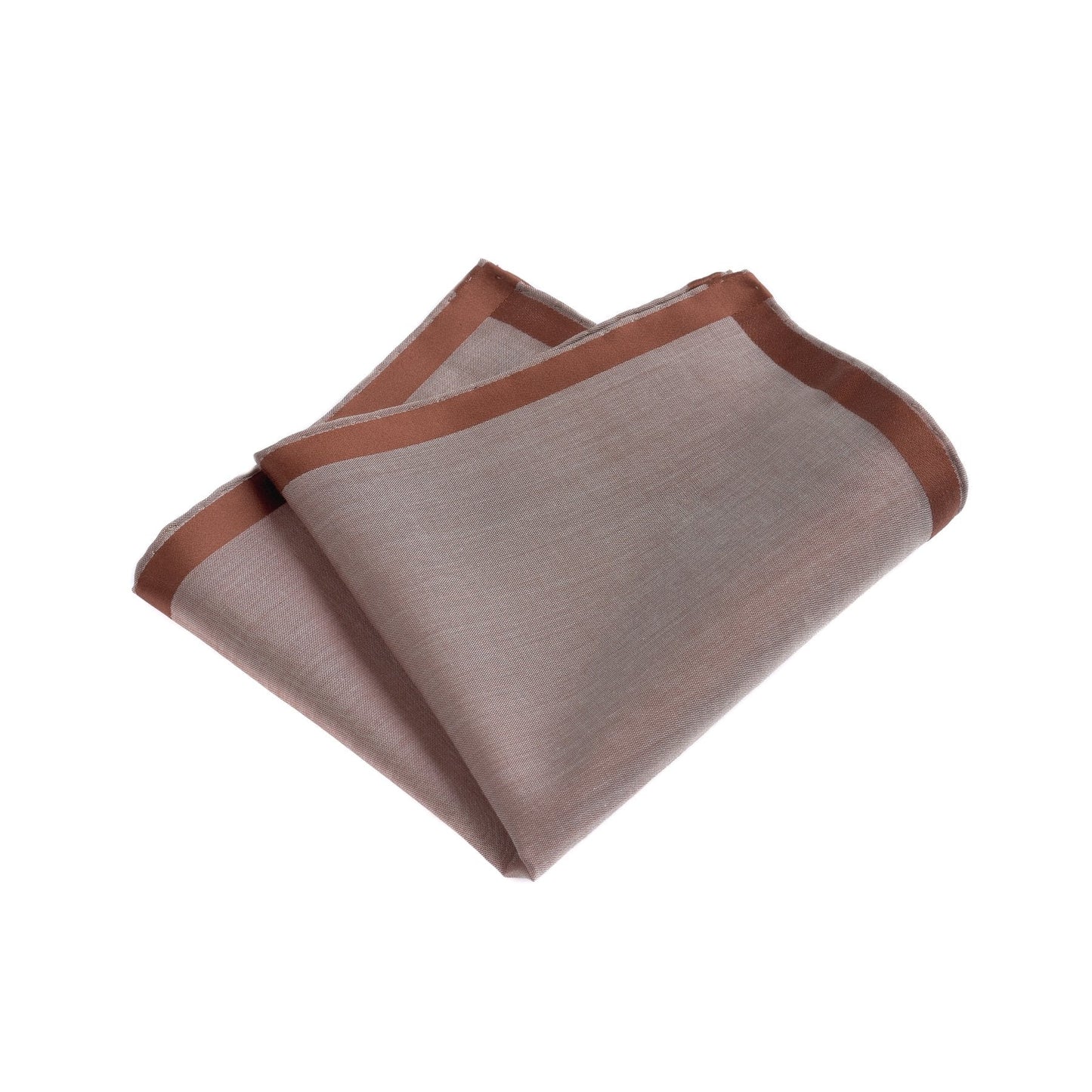 Simonnot Godard Cotton Pocket Square in Brown - SARTALE