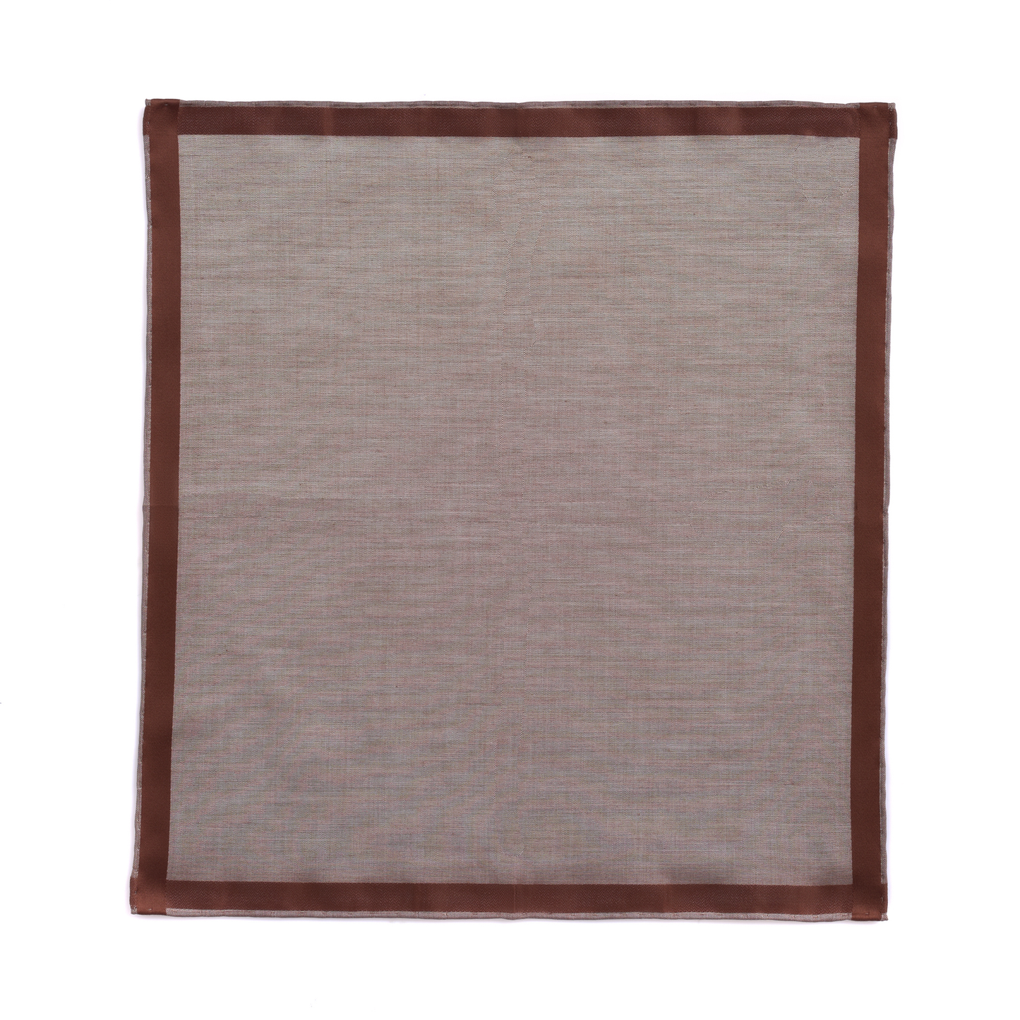 Simonnot Godard Cotton Pocket Square in Brown - SARTALE