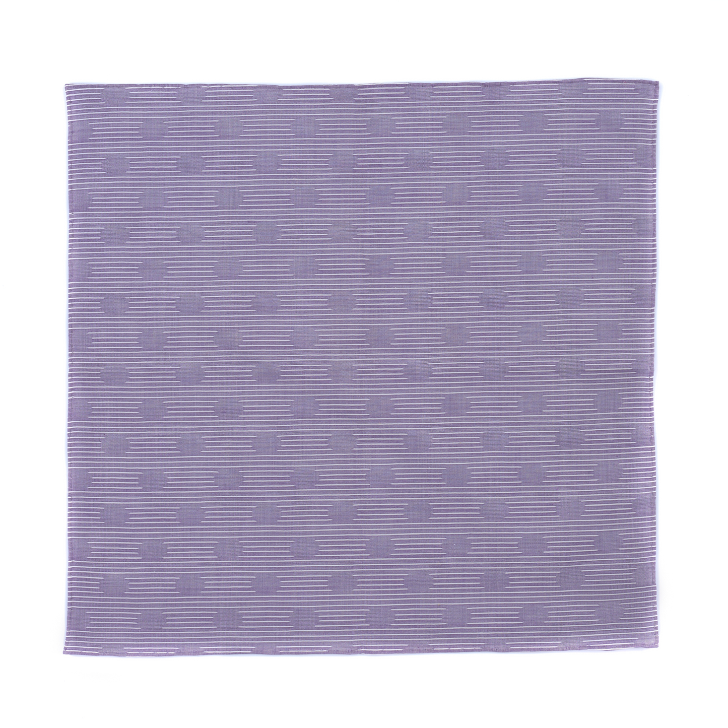 Printed Cotton Pocket Square in Violet