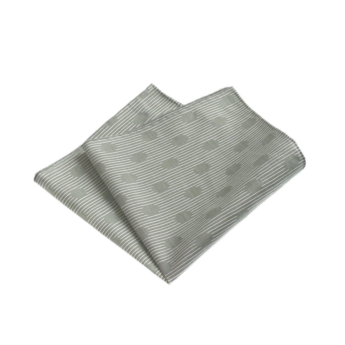 Simonnot Godard Printed Cotton Pocket Square in Light Green - SARTALE