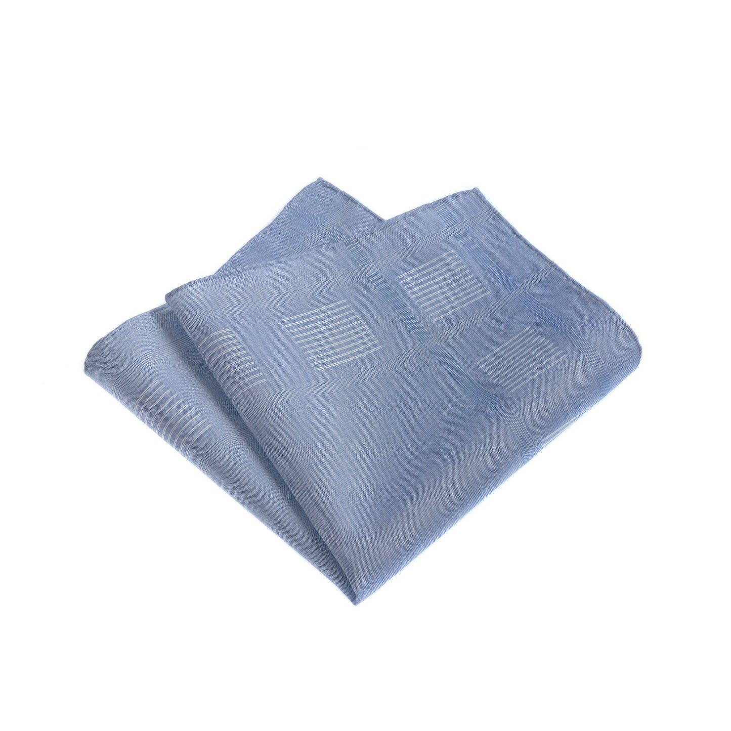 Simonnot Godard Cotton Pocket Square in Light Blue - SARTALE