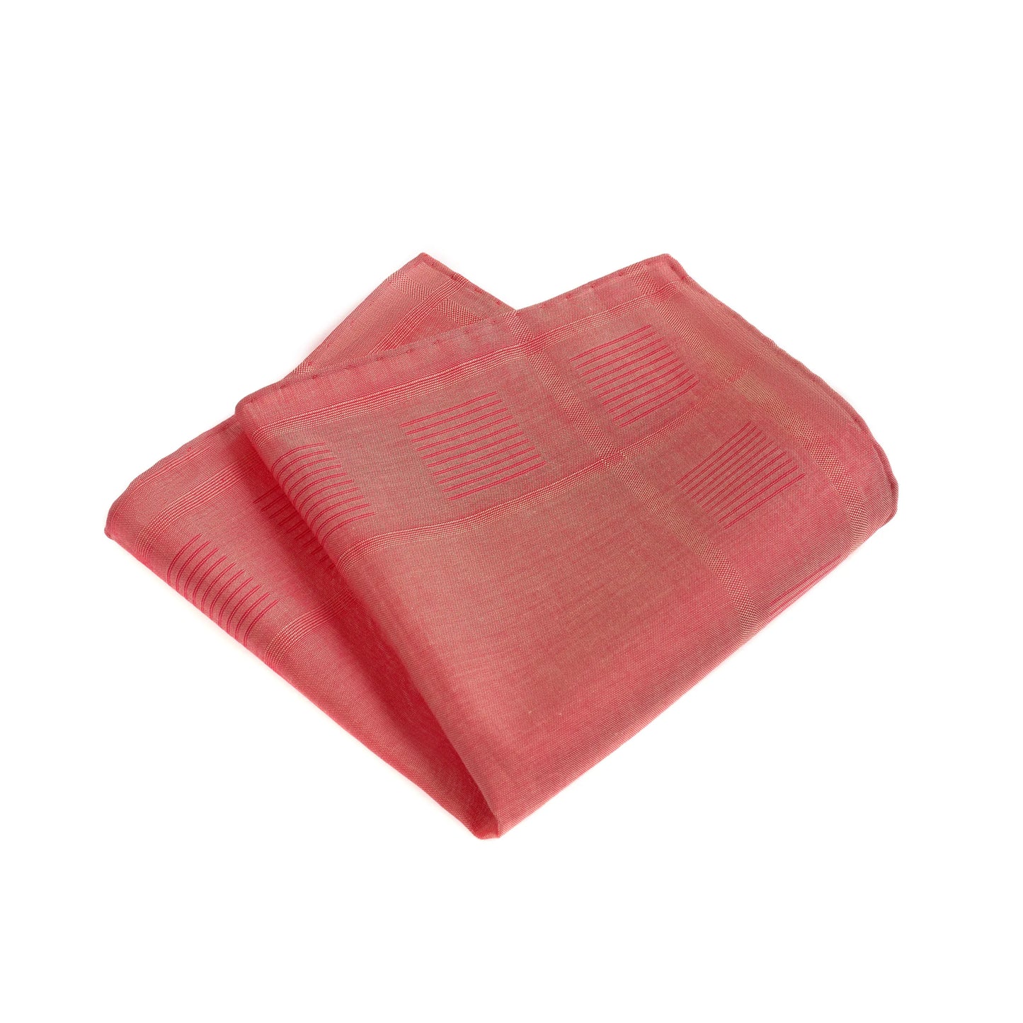 Cotton Pocket Square in Peach Orange