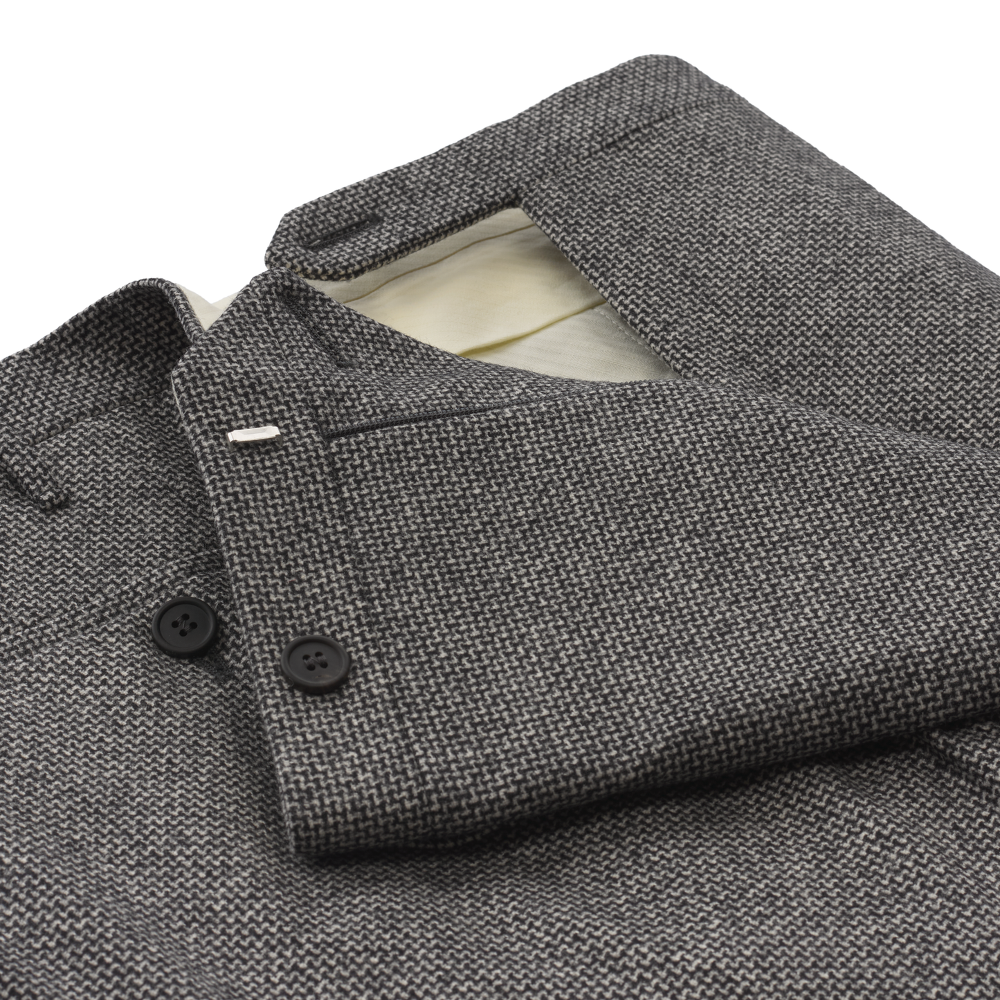 Rota Regular-Fit Houndstooth Virgin Wool Trousers in Grey - SARTALE