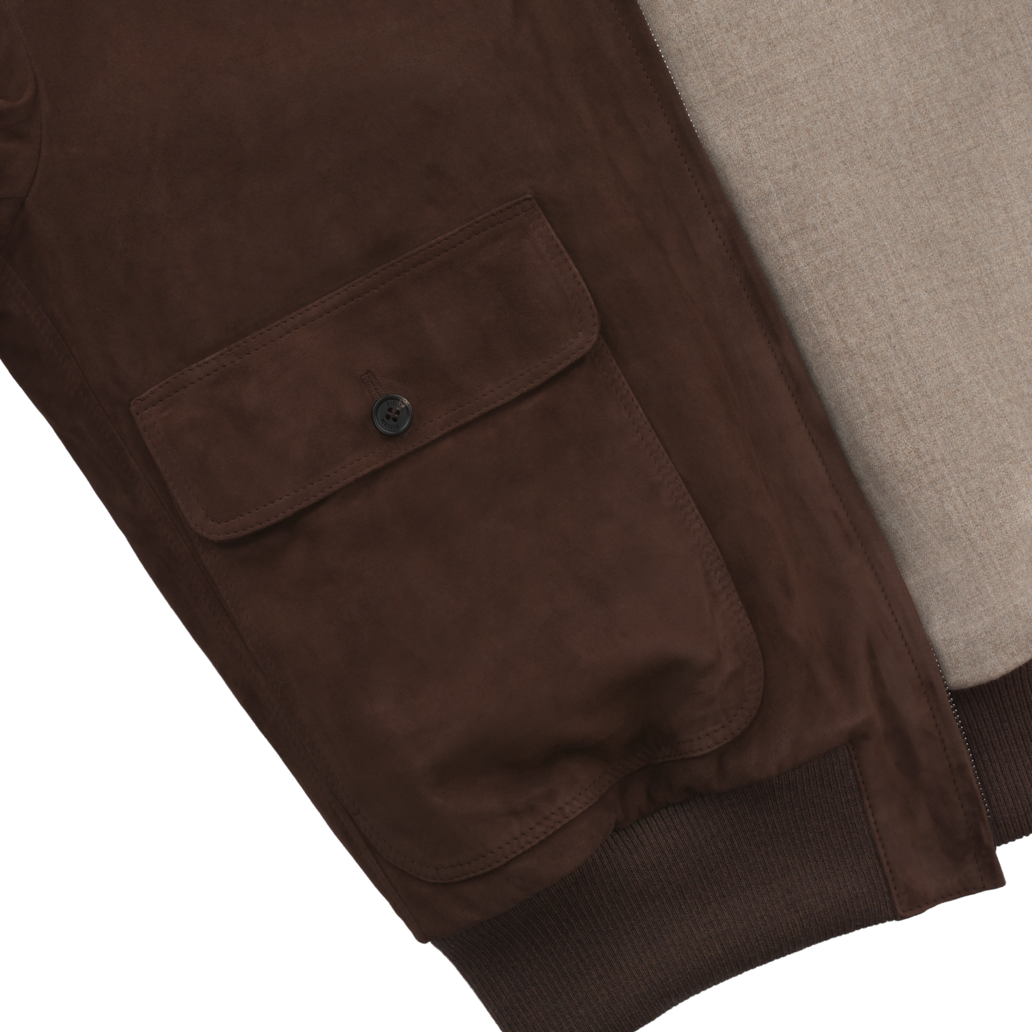 Alfredo Rifugio Suede Bomber Jacket in Brown - SARTALE