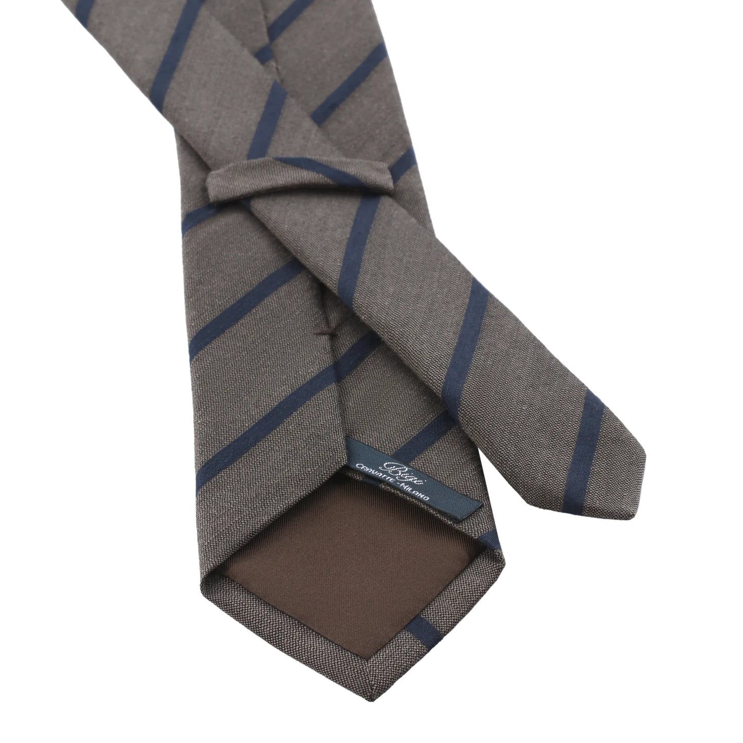 Regimental Jacquard Linen-Blend Tie in Brown