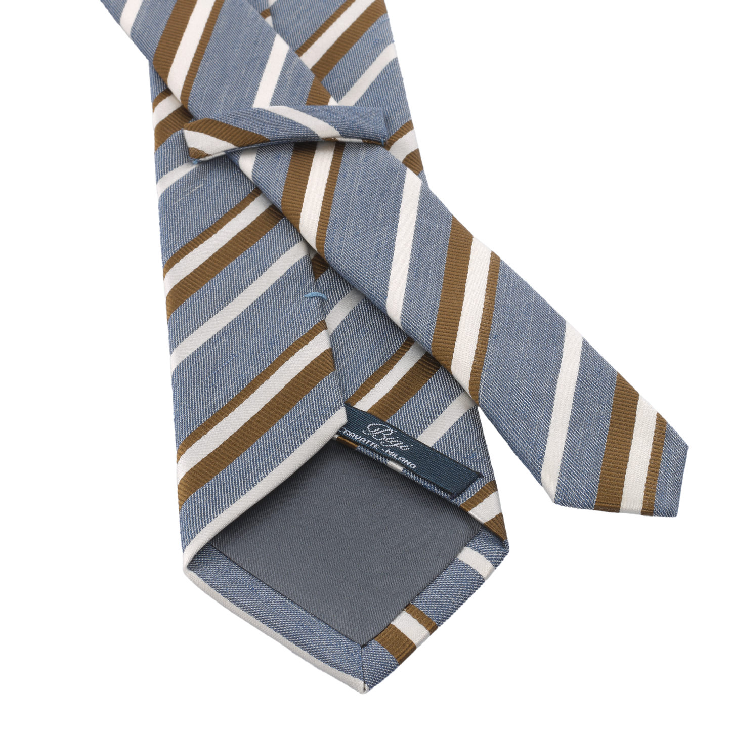 Regimental Lined Blend Blue Tie