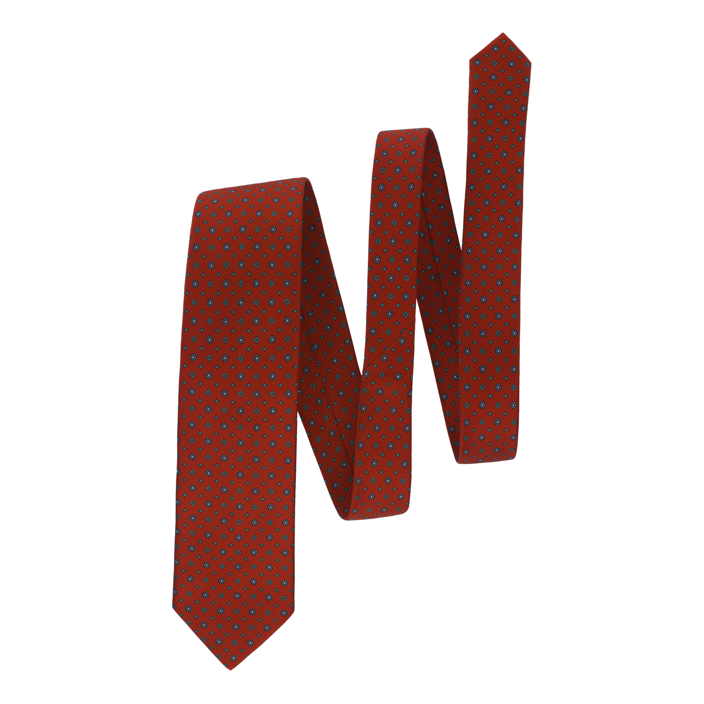 Red Printed Lined Tie