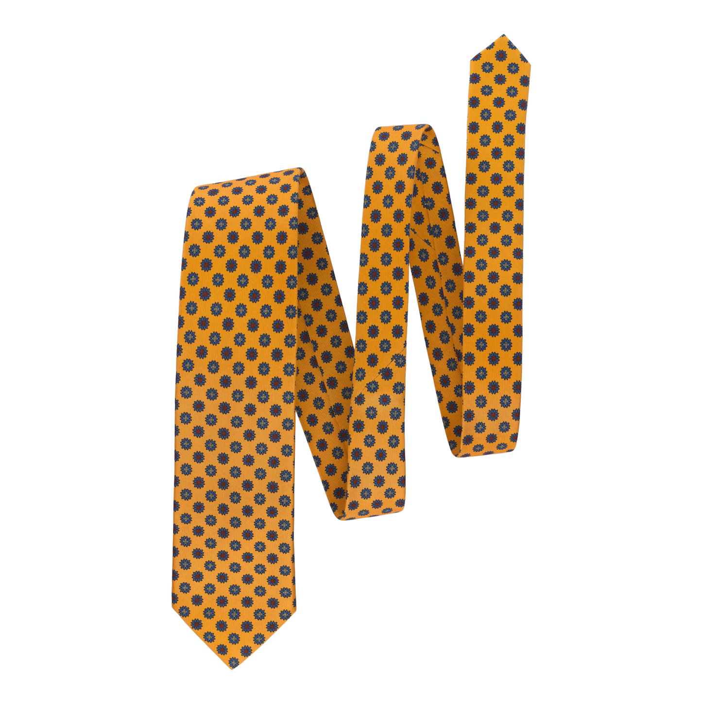 Silk Printed Yellow Tie with Design