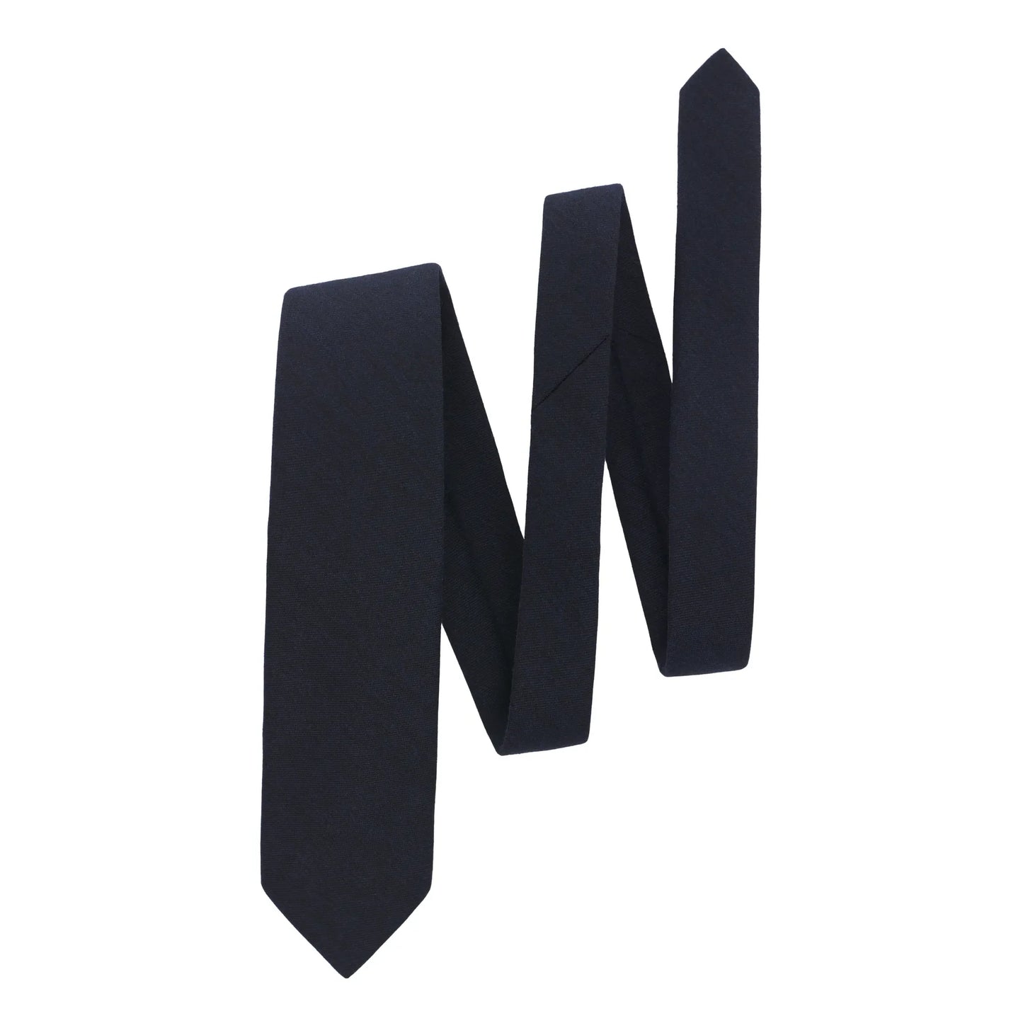 Woven Lined Dark Blue Tie