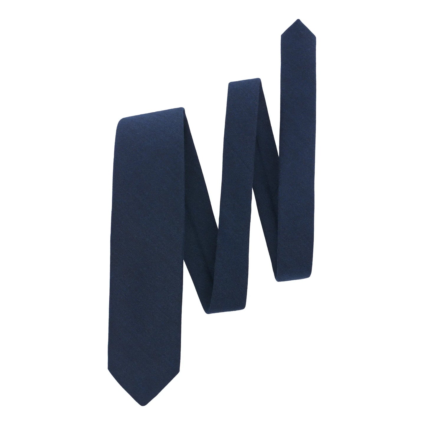 Woven Lined Navy Blue Tie