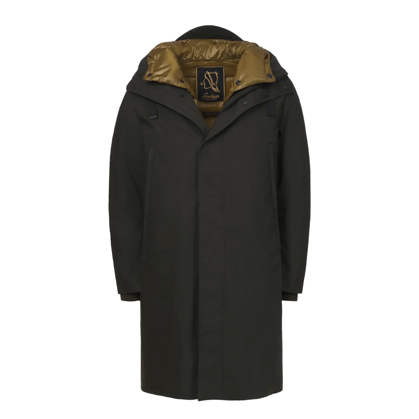 Double Hooded Parka in Green and Yellow