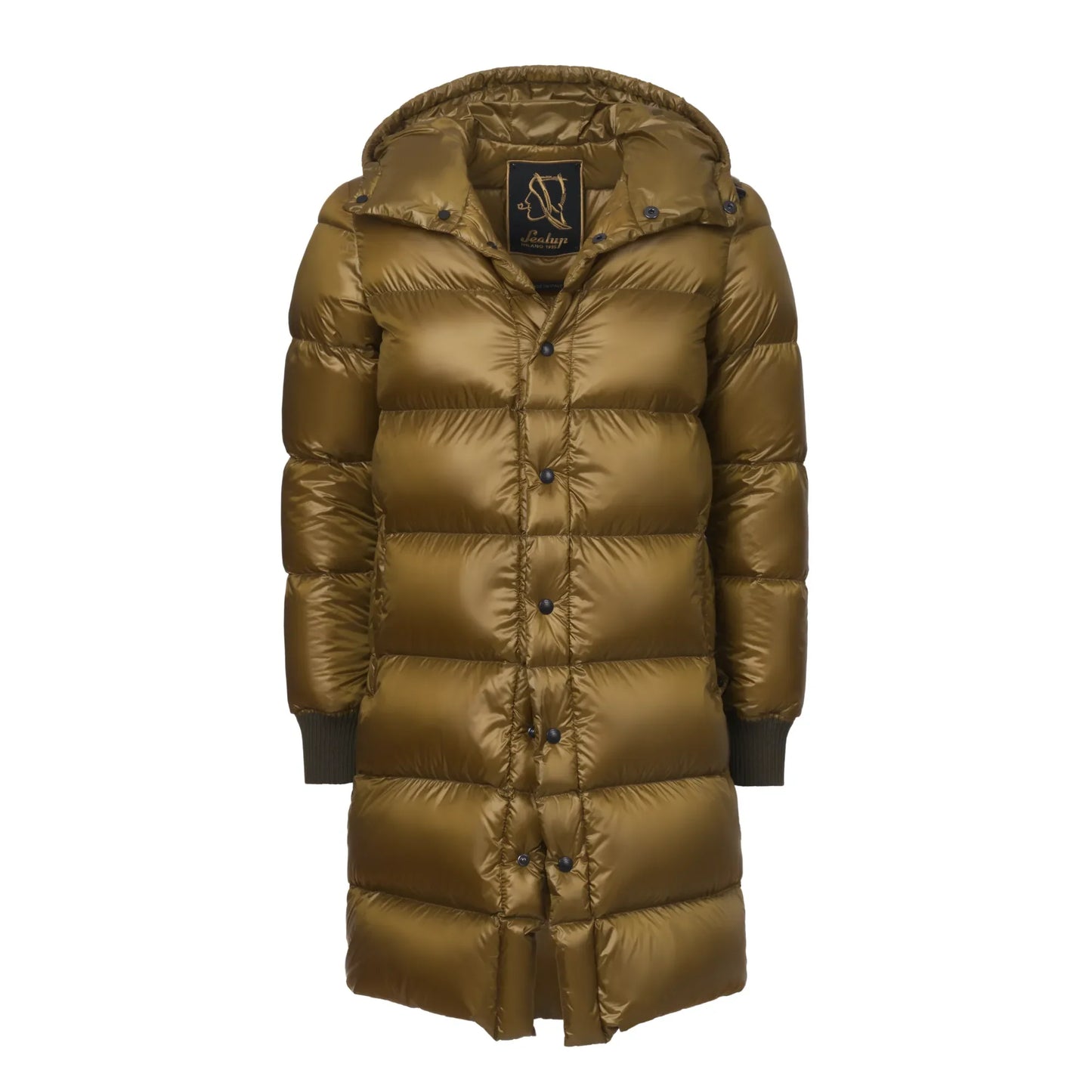 Double Hooded Parka in Green and Yellow