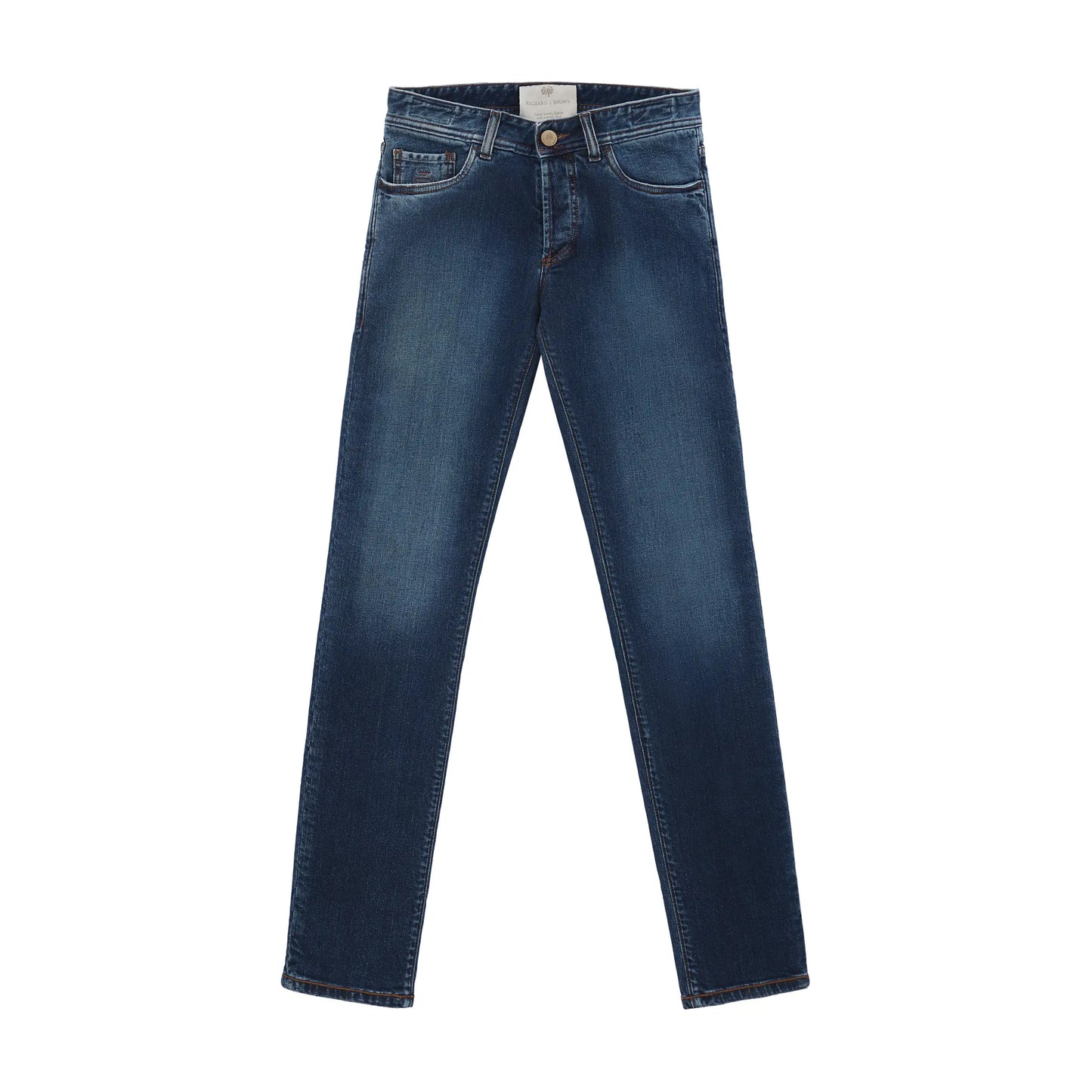 Slim-Fit Cotton Jeans in Denim Blue