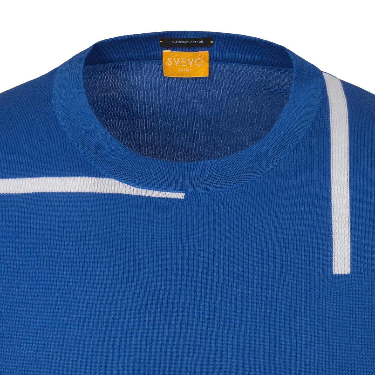 Svevo Slim-Fit Crew-Neck Blue T-Shirt - SARTALE