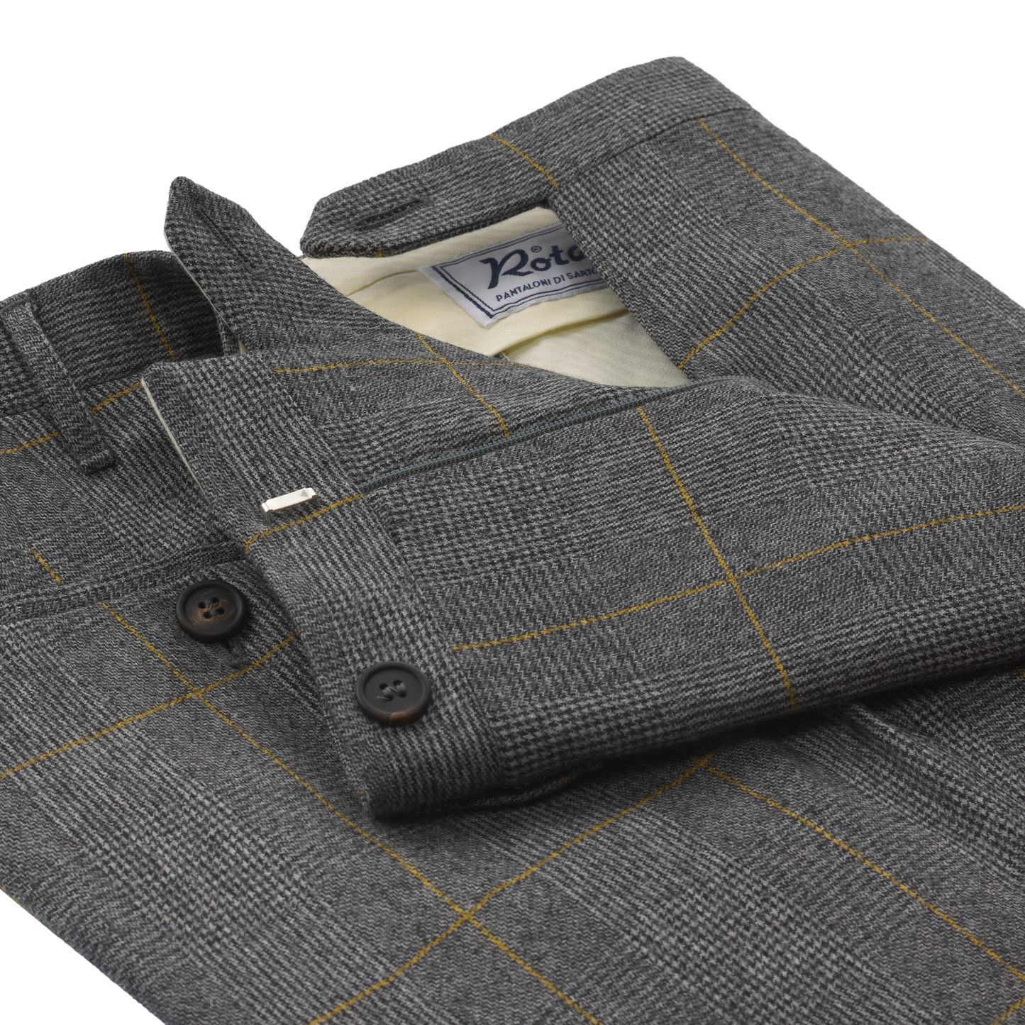 Rota Slim-Fit Glencheck Virgin Wool Trousers in Grey - SARTALE