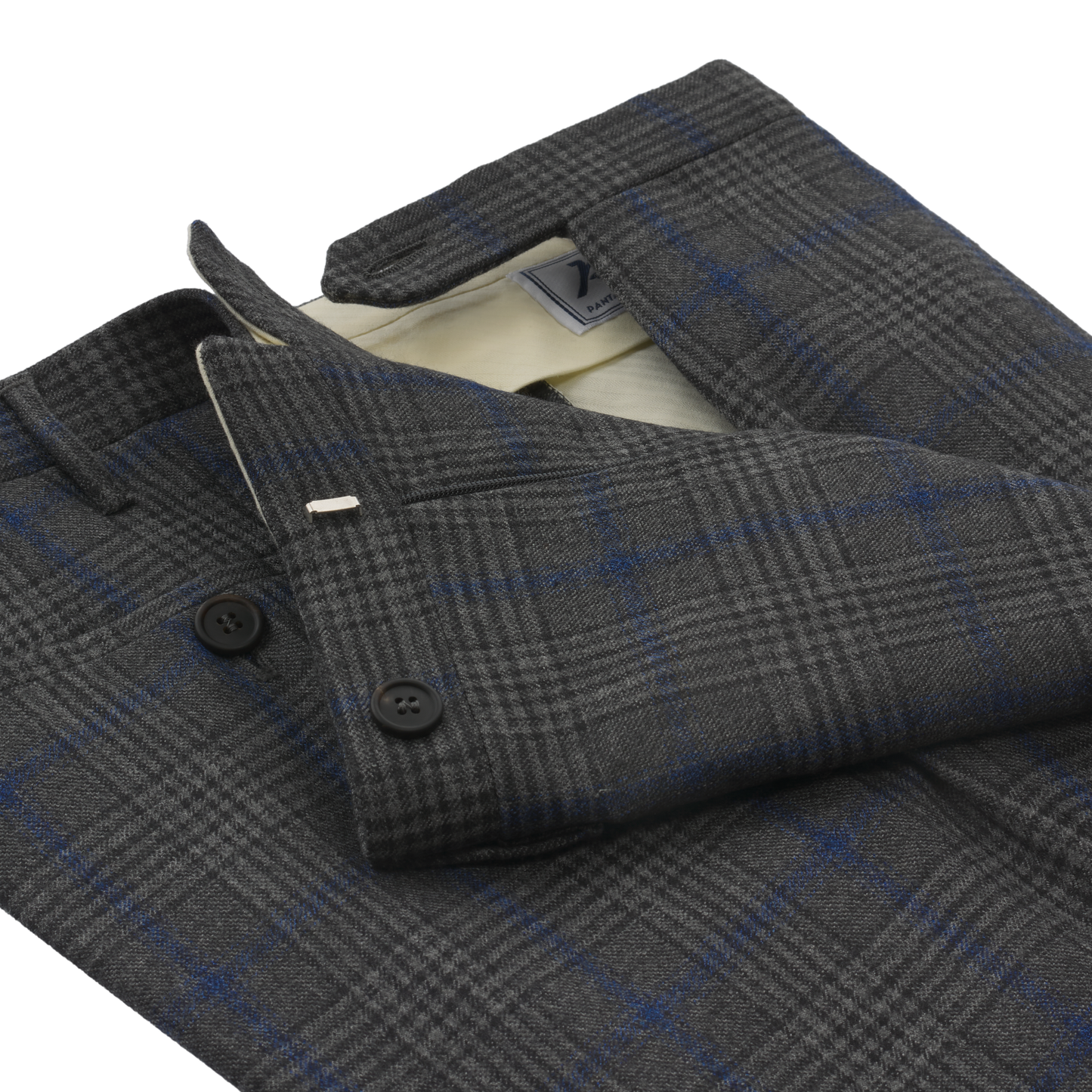 Rota Slim-Fit Glencheck Virgin Wool Trousers in Grey - SARTALE