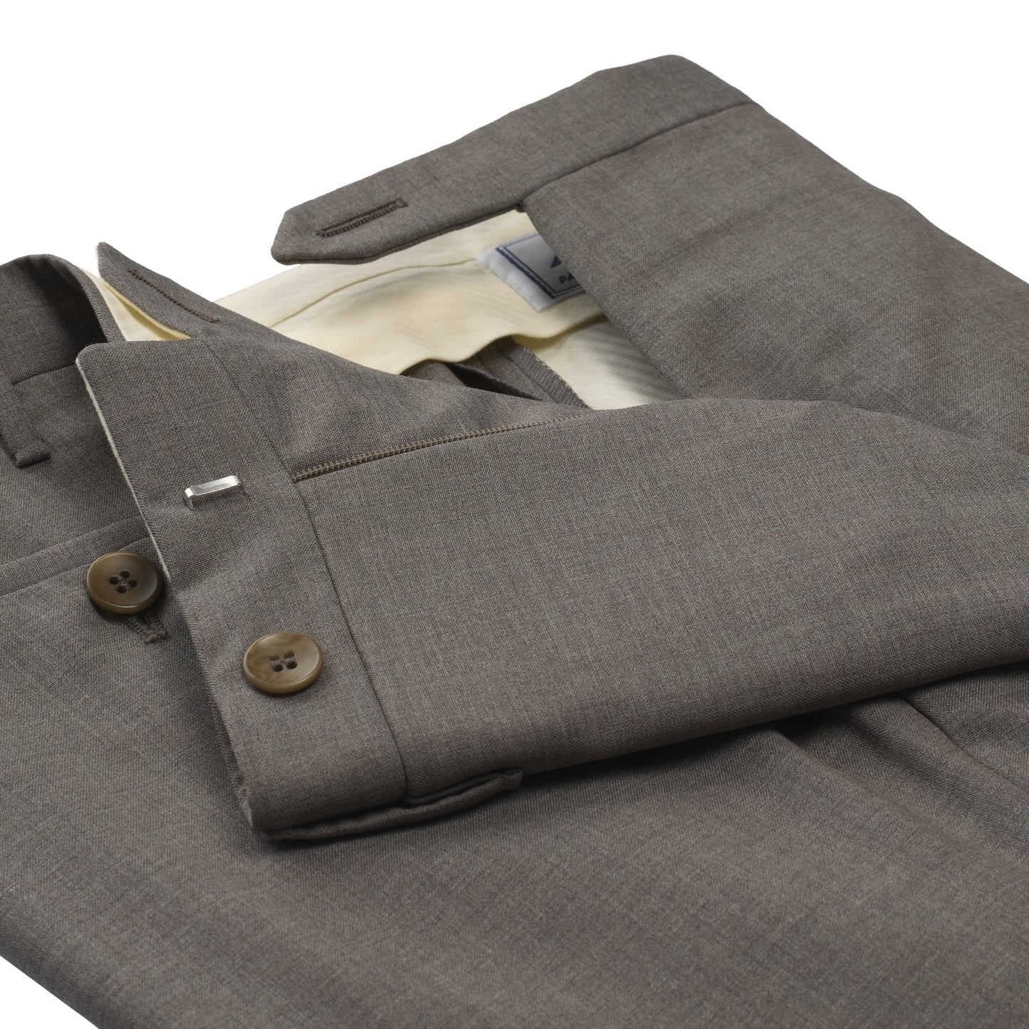 Rota Slim-Fit Virgin Wool Trousers in Light Brown - SARTALE