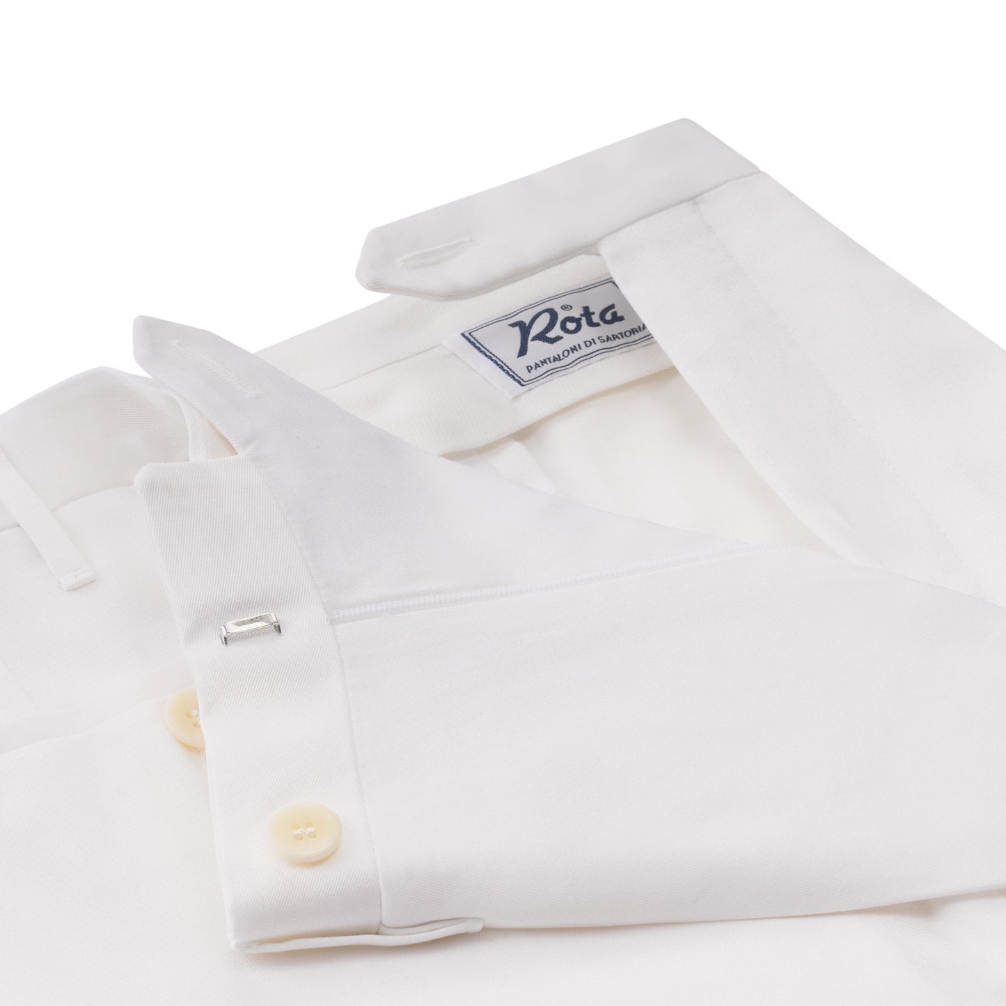 Rota Slim-Fit Elegant Pleated Cotton Twill Trousers - SARTALE