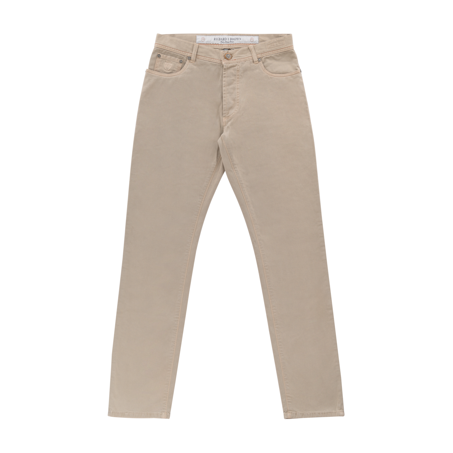Richard J. Brown Slim-Fit Stretch-Cotton and Cashmere-Blend Trousers in Beige - SARTALE