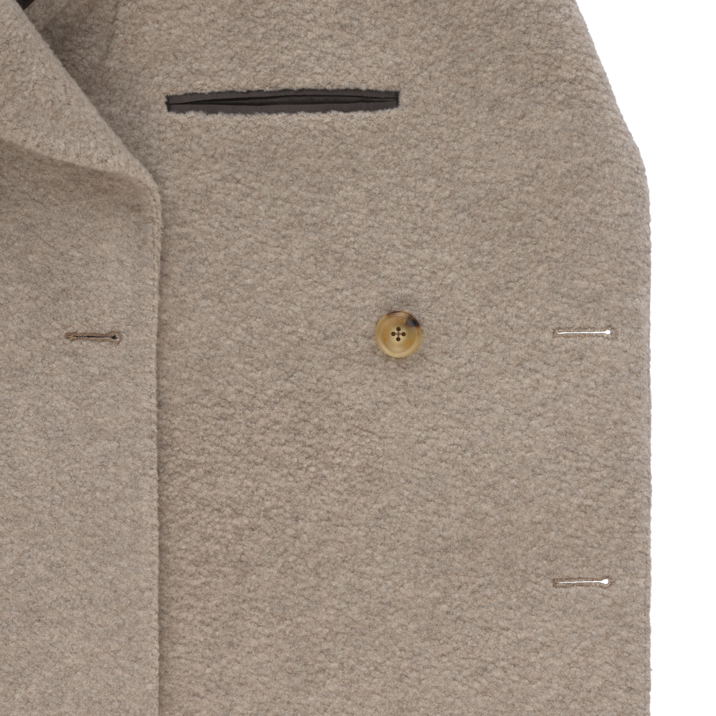 Piacenza Cashmere Double-Breasted Virgin Wool and Cashmere-Blend Coat in Ivory - SARTALE