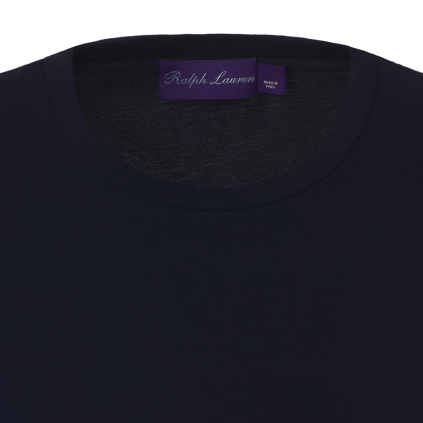 Crewneck Pima Cotton T-Shirt in Classic Navy