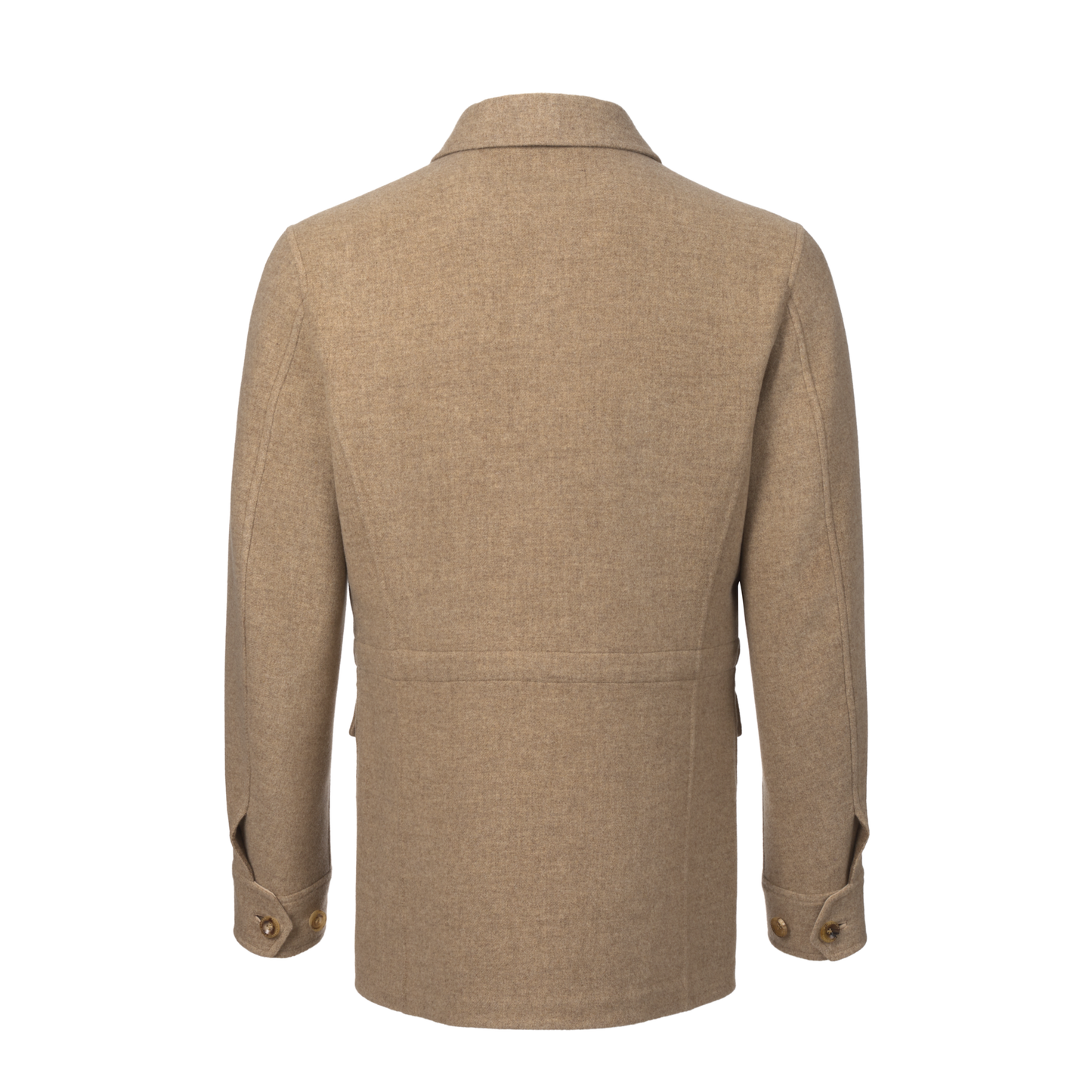 Wool Lamb Suede Jacket in Truffle