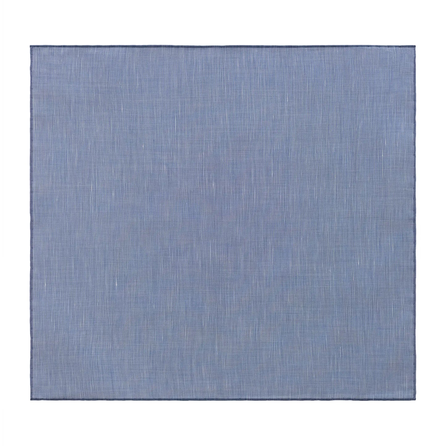 Linen and Cotton-Blend Pocket Square in Greyish Blue