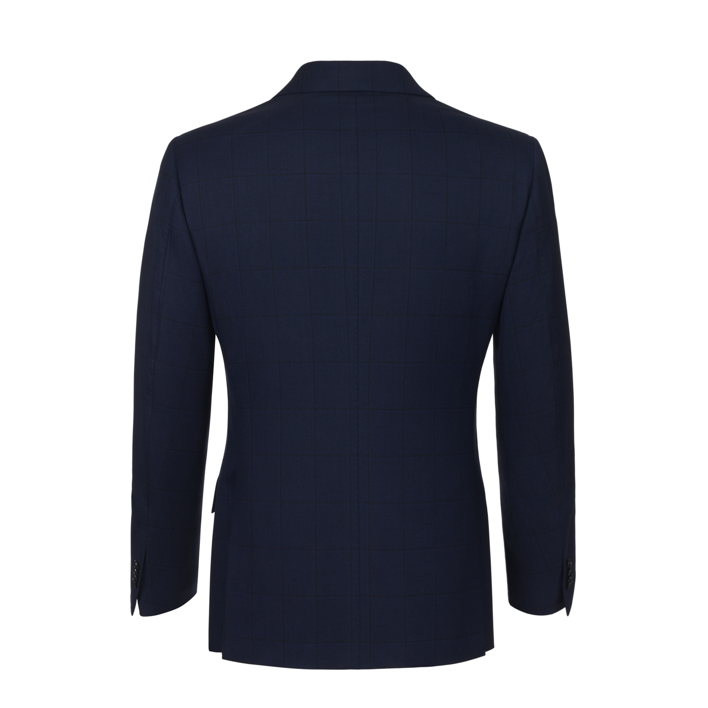 Cesare Attolini Single-Breasted Windowpane Checked Wool and Cashmere-Blend Suit in Dark Blue - SARTALE