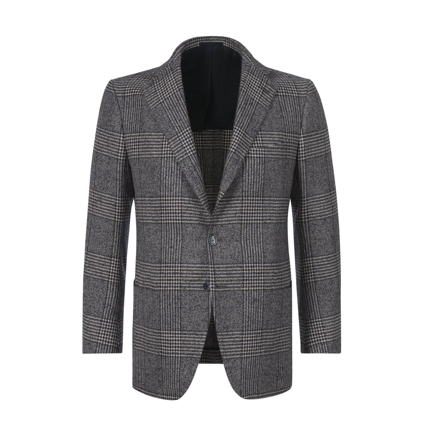 Cesare Attolini Single-Breasted Glencheck Wool, Silk and Alpaca-Blend Jacket in Grey - SARTALE