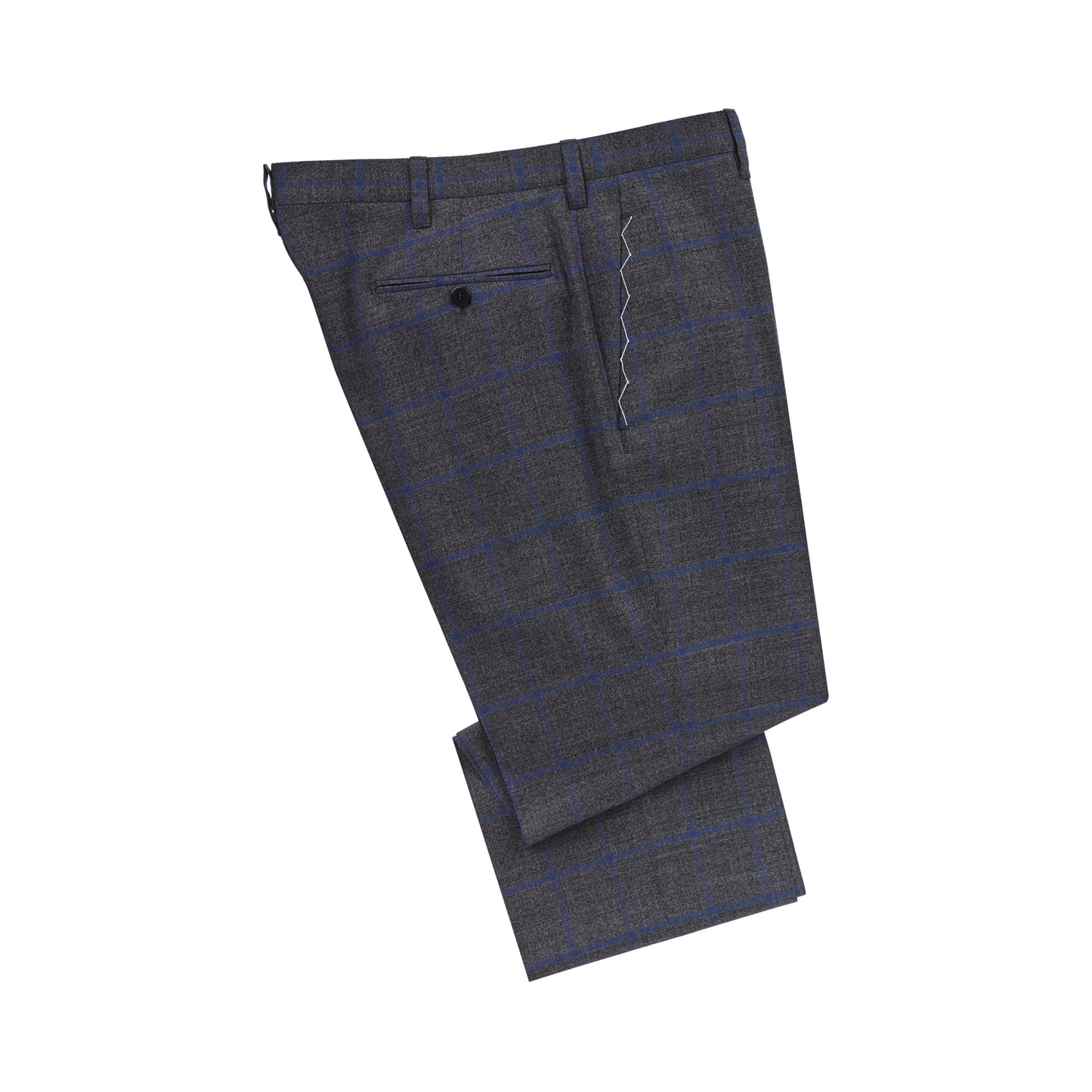 Cesare Attolini Single-Breasted Windowpane Wool suit in Dark Grey - SARTALE