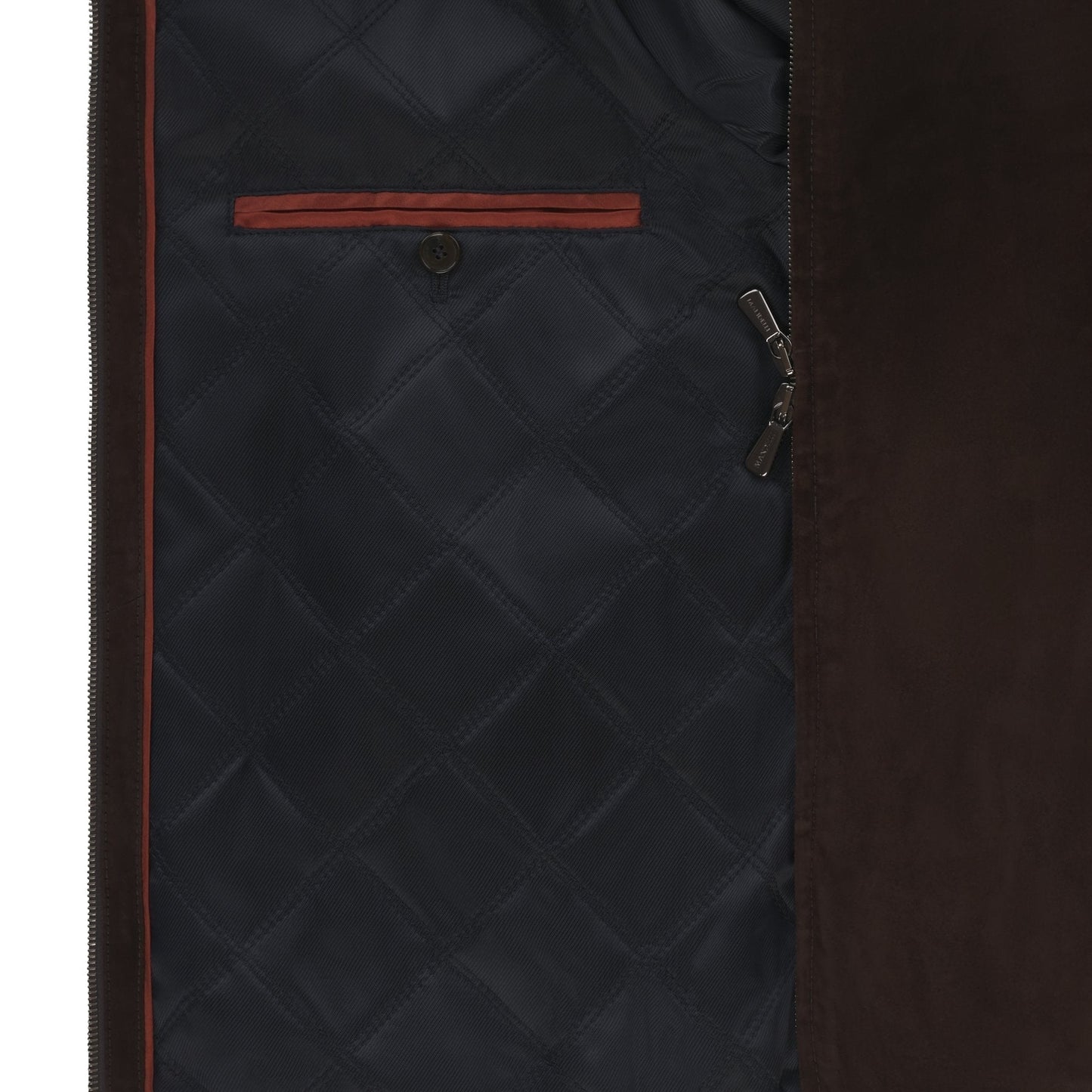 Suede Bomber with Cashmere-Blend Sleeves in Dark Brown