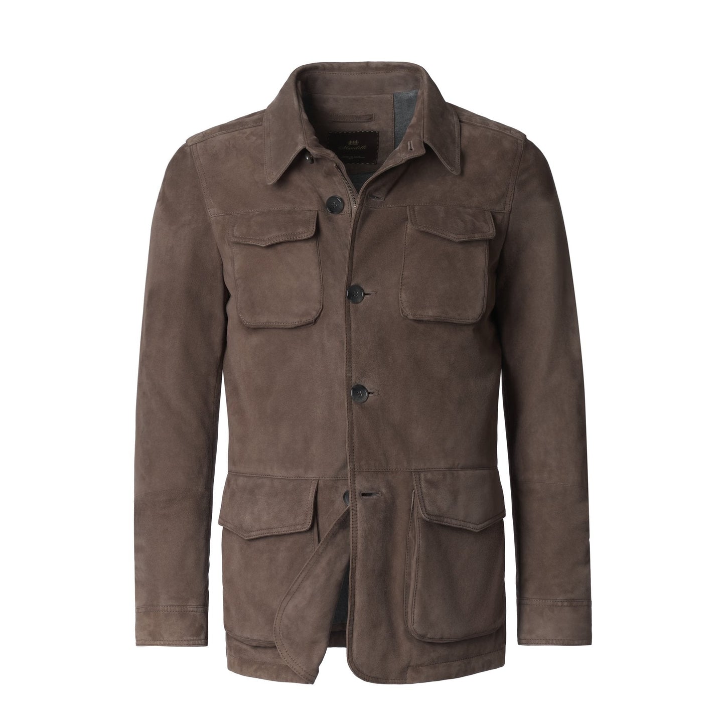 Mandelli Suede Jacket in Taupe - SARTALE